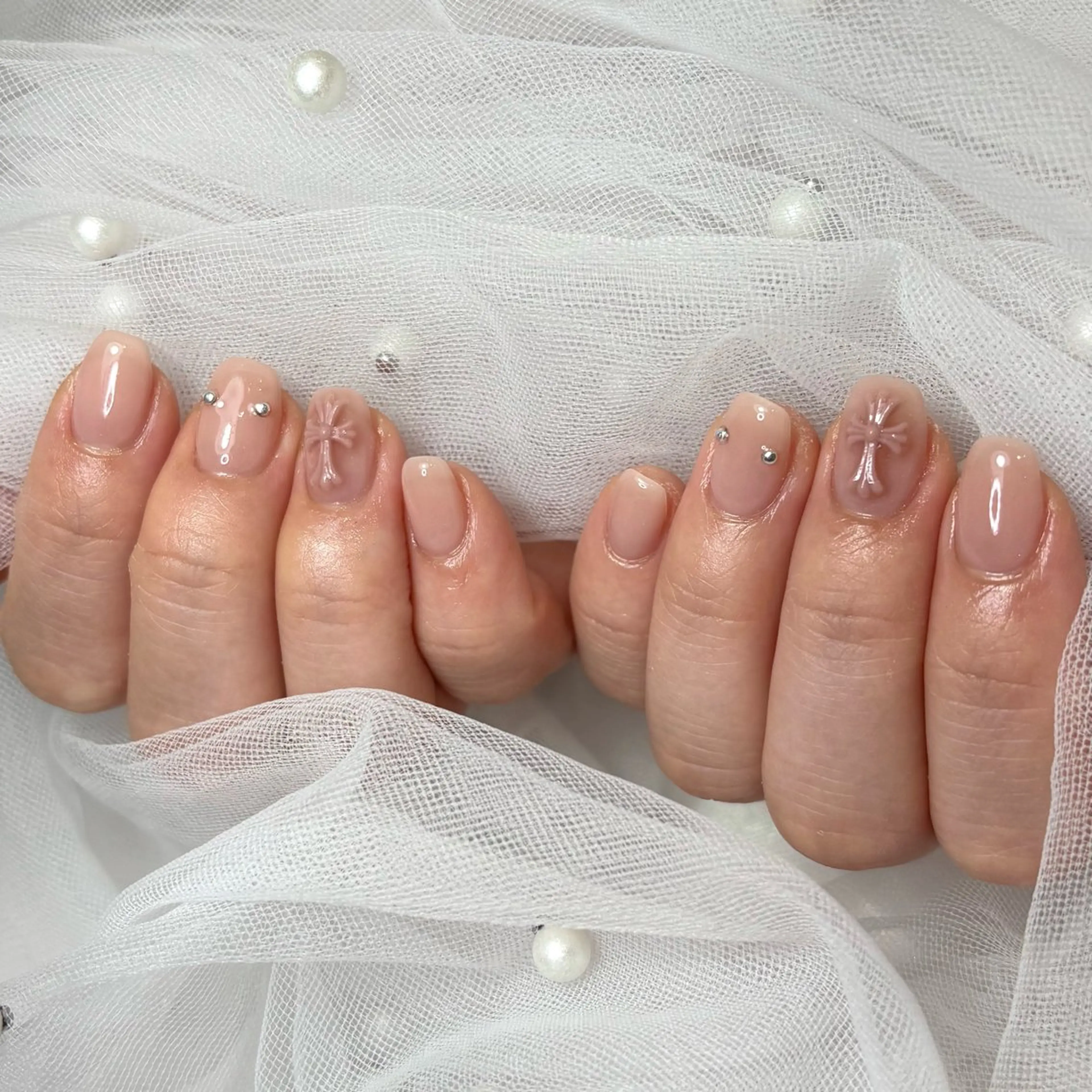 ネイル ピンク ピンクベージュ ハンドネイル 🫧Zina船橋北口 mai🫧のネイルデザイン