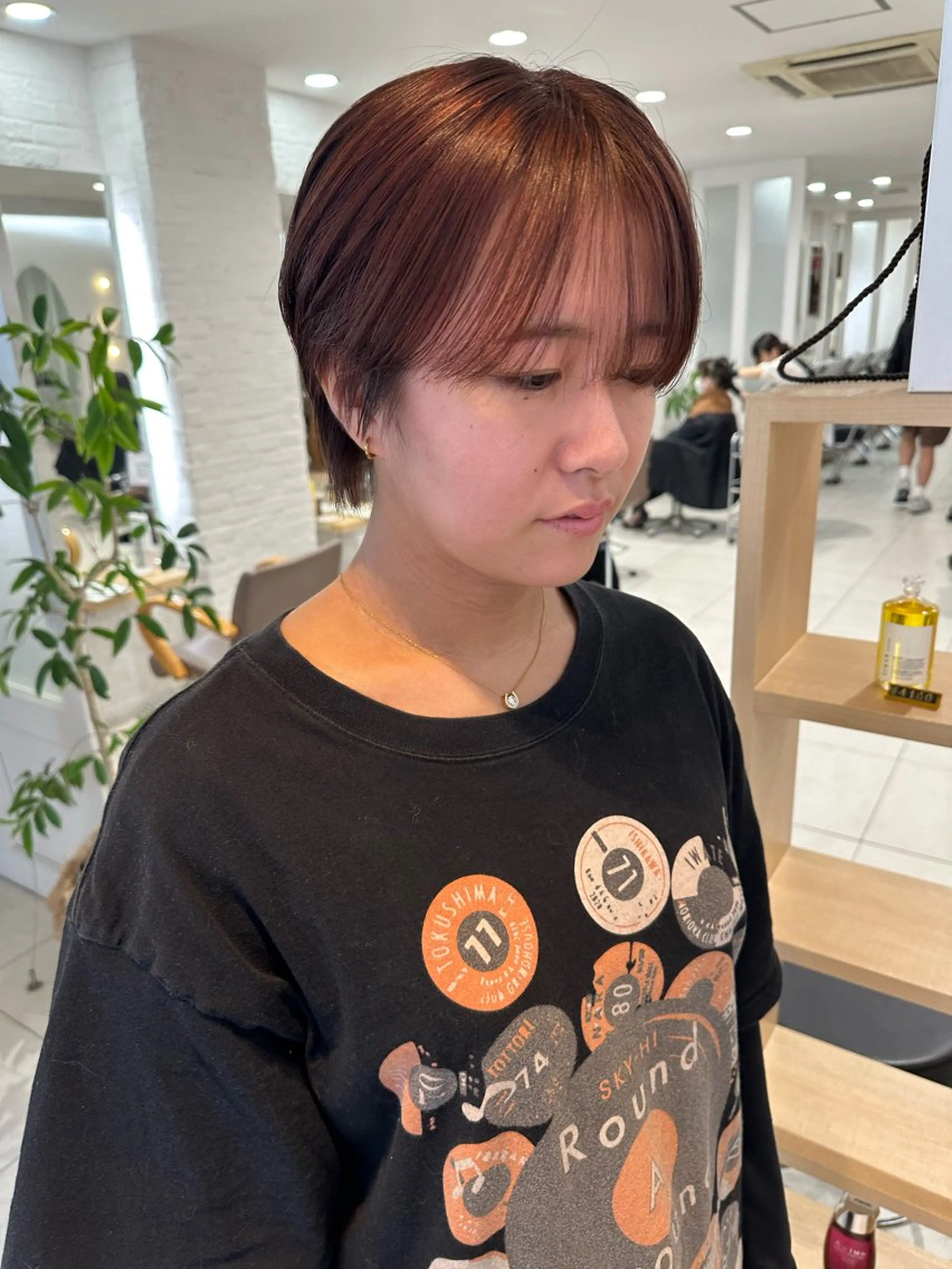 ショート ハンサムショート ショートヘア ヘアカラー トリートメント 山下恋佳/矢場町/ ブリーチ/ショートのヘアスタイル