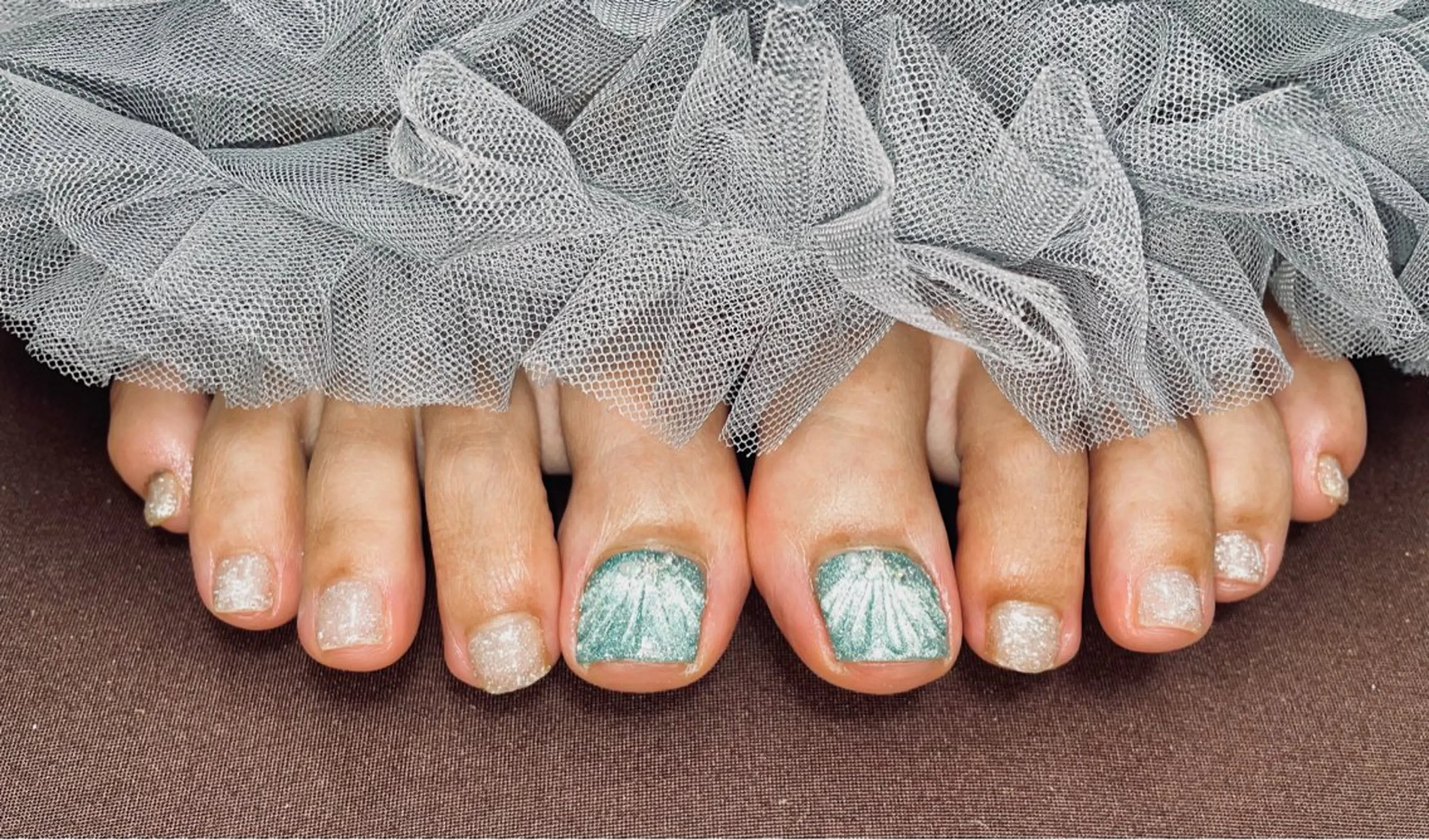 ネイル アートネイル フットネイル ラメ(グリッター) マグネットネイル ワンカラーネイル n Mikuのネイルデザイン