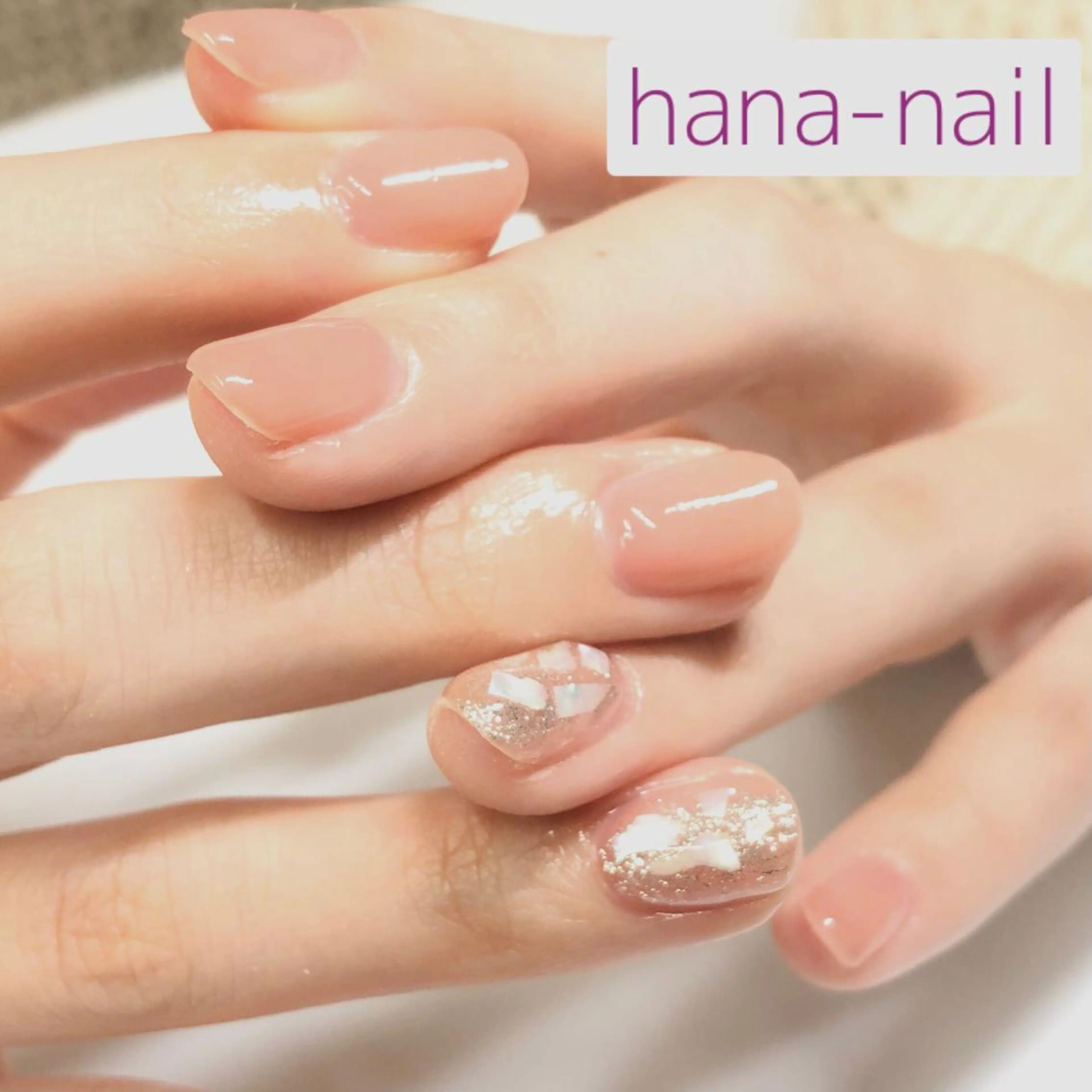 ネイル ラメ(グリッター) ワンカラーネイル Kao hana-nailのネイルデザイン