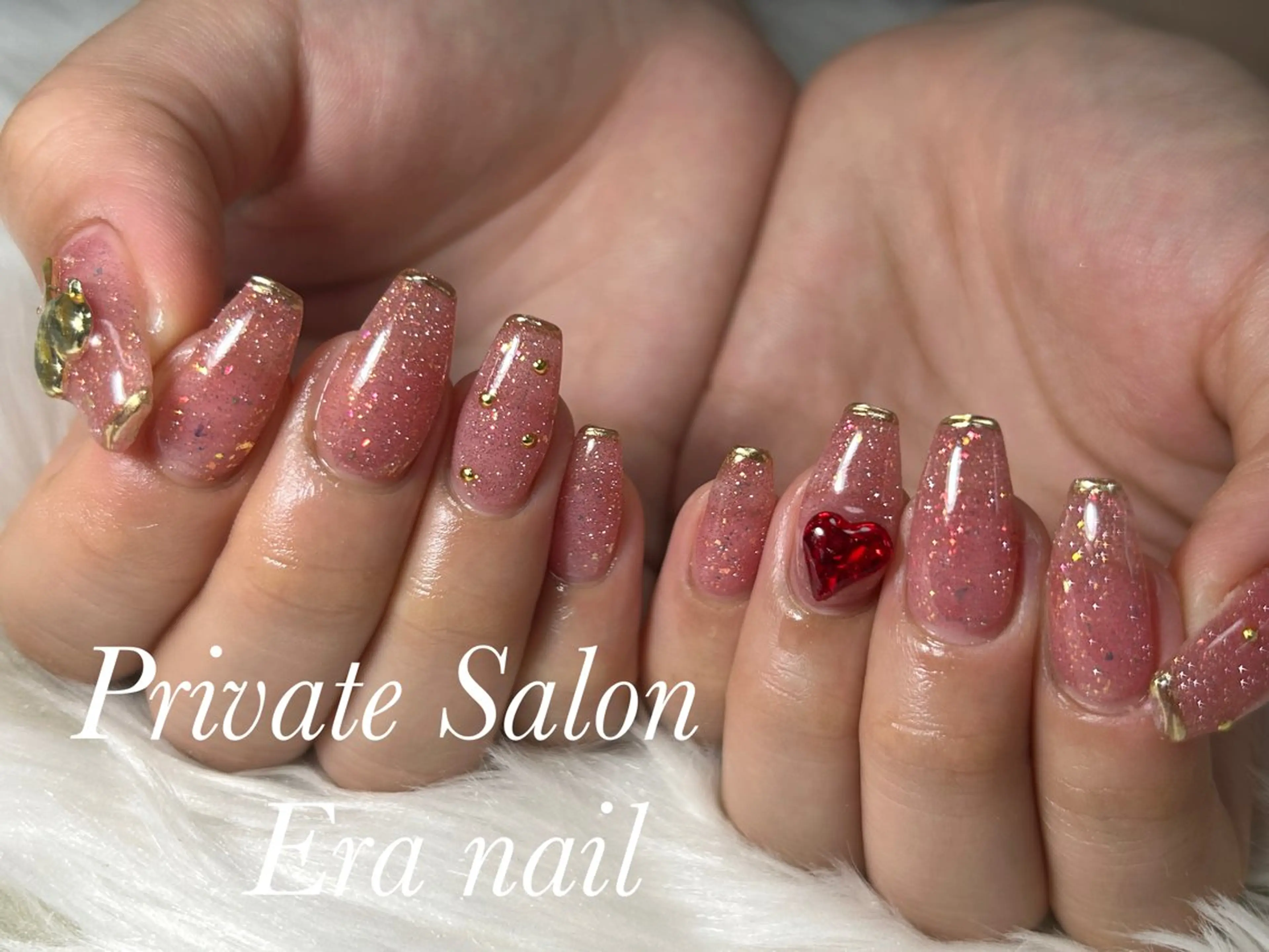 ネイル フラッシュネイル ワンカラーネイル ストーンネイル ハンドネイル Era nailのネイルデザイン