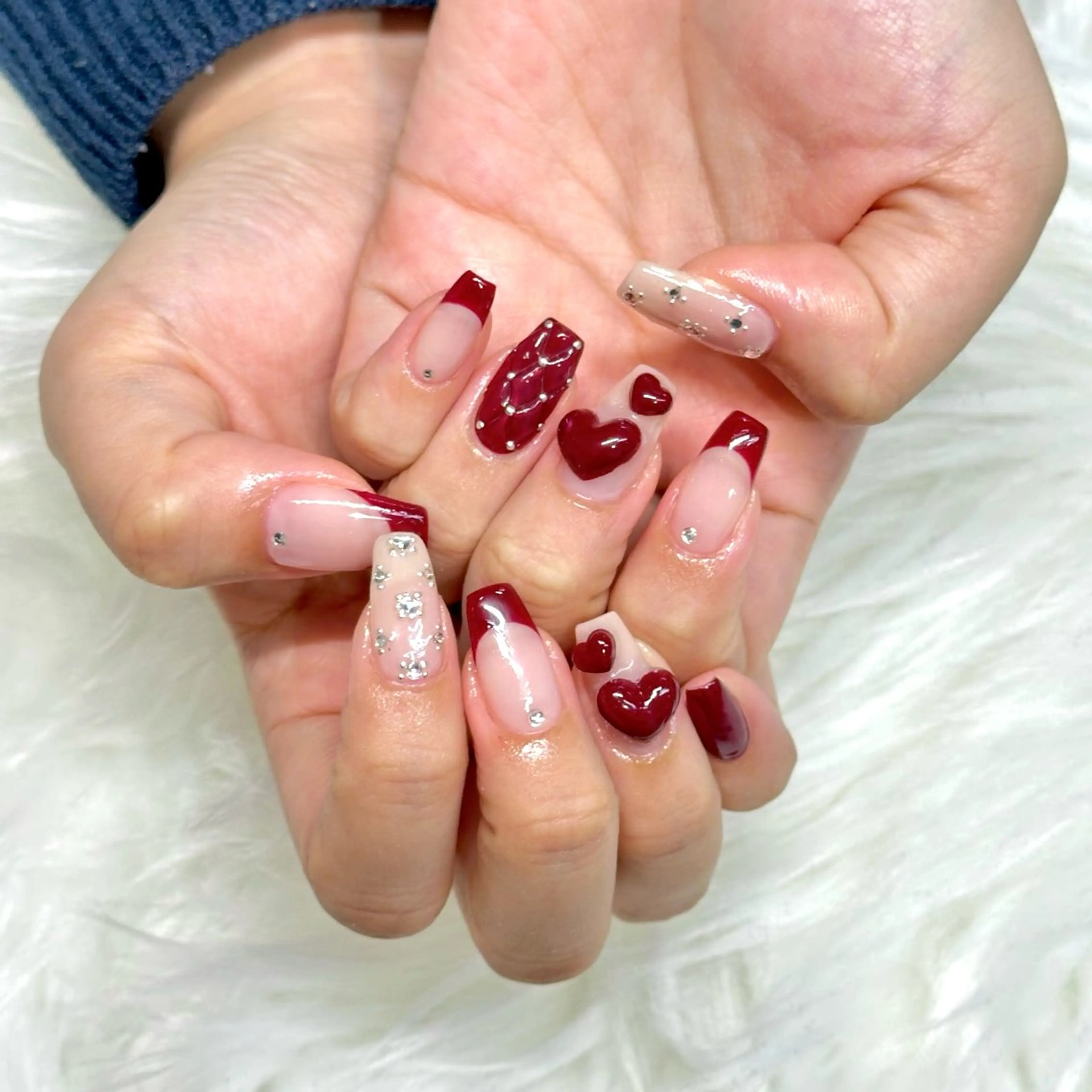 ネイル ボルドー ハンドネイル Bianca浦和西口 Takenouchiのネイルデザイン