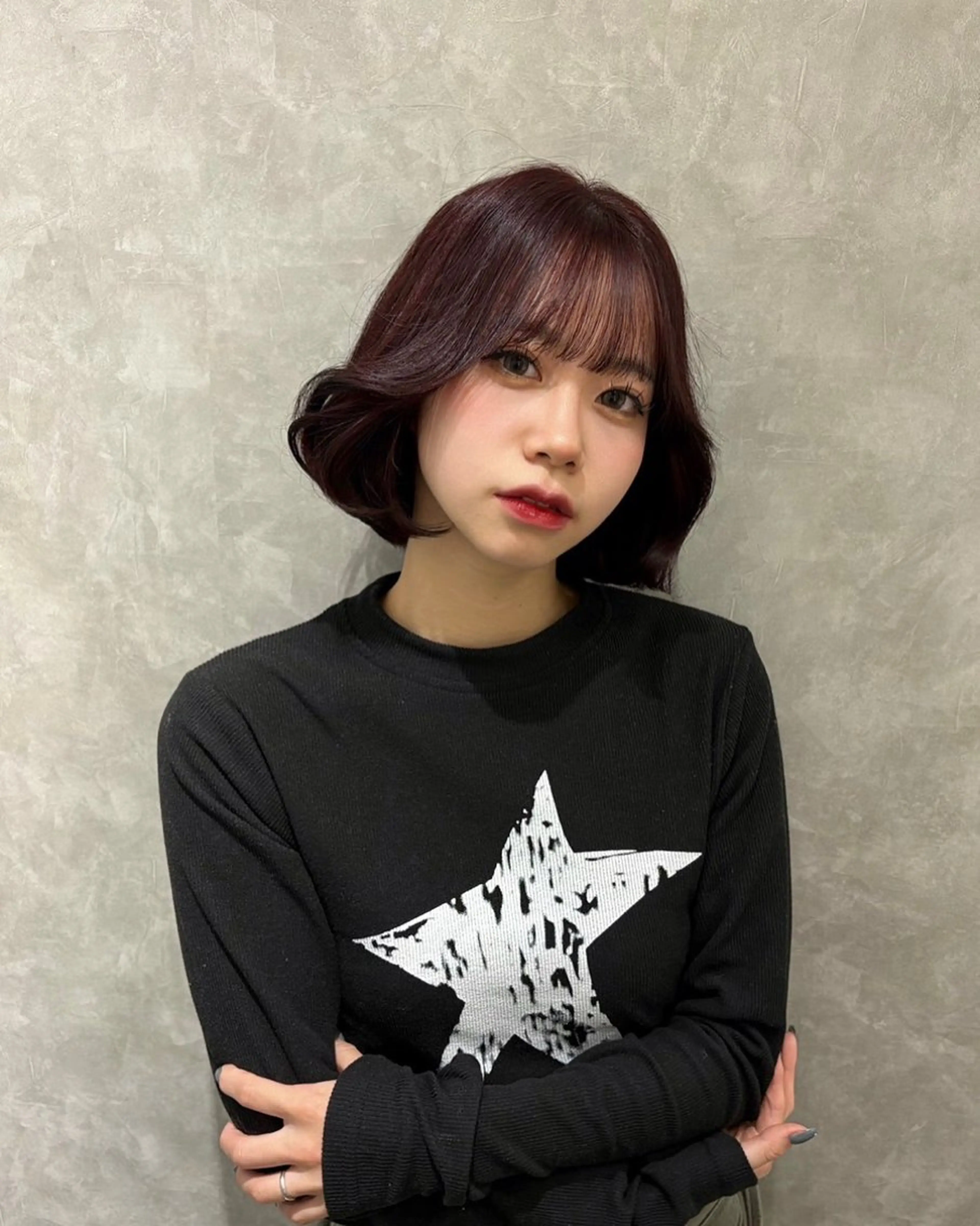 ミディアム カラー ボブ 韓国風ヘア 新宿⋆✦ Maoのヘアスタイル