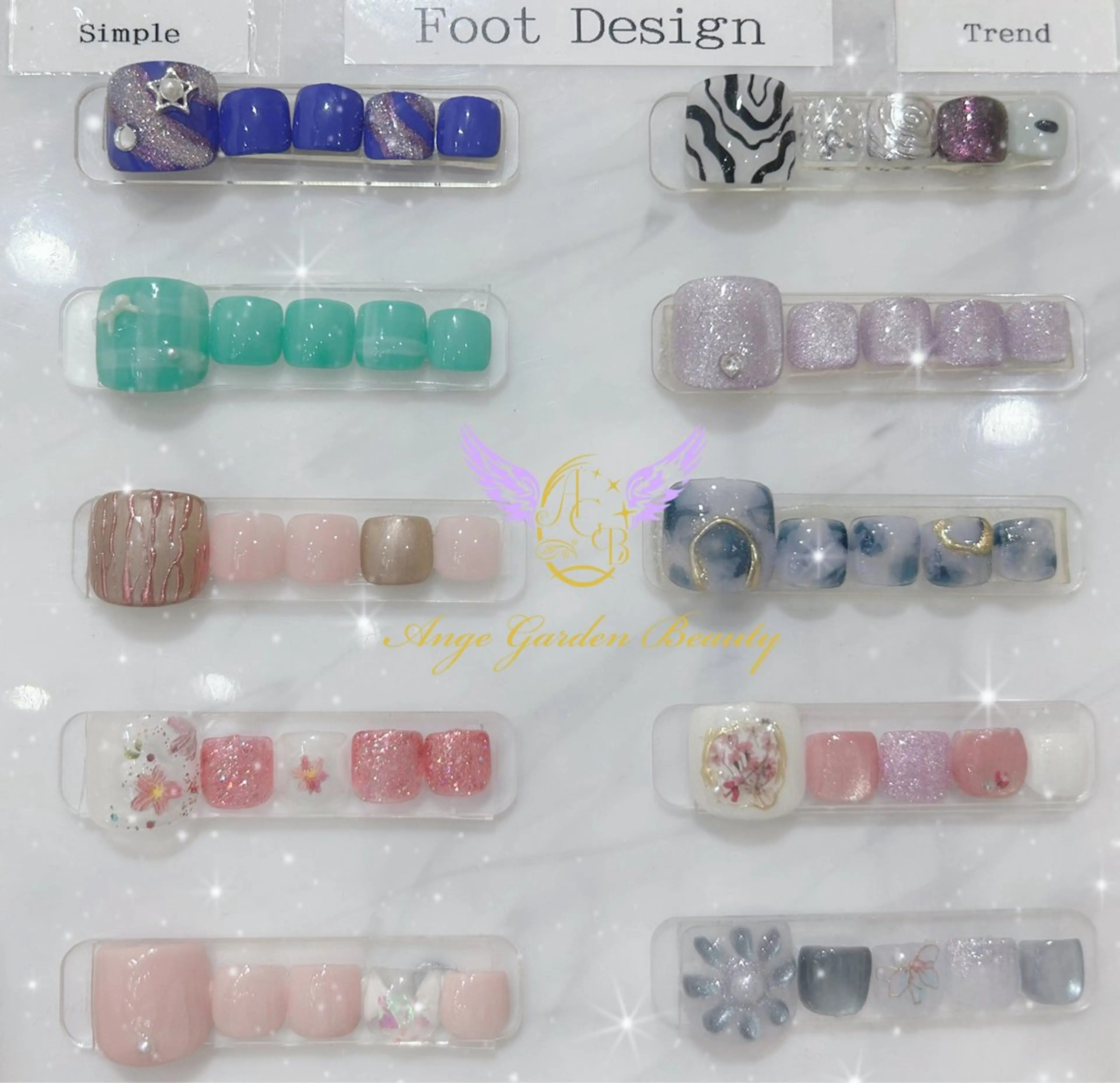 ネイル ネイルチップ フットネイル AngeGarden Beautymihoのネイルデザイン