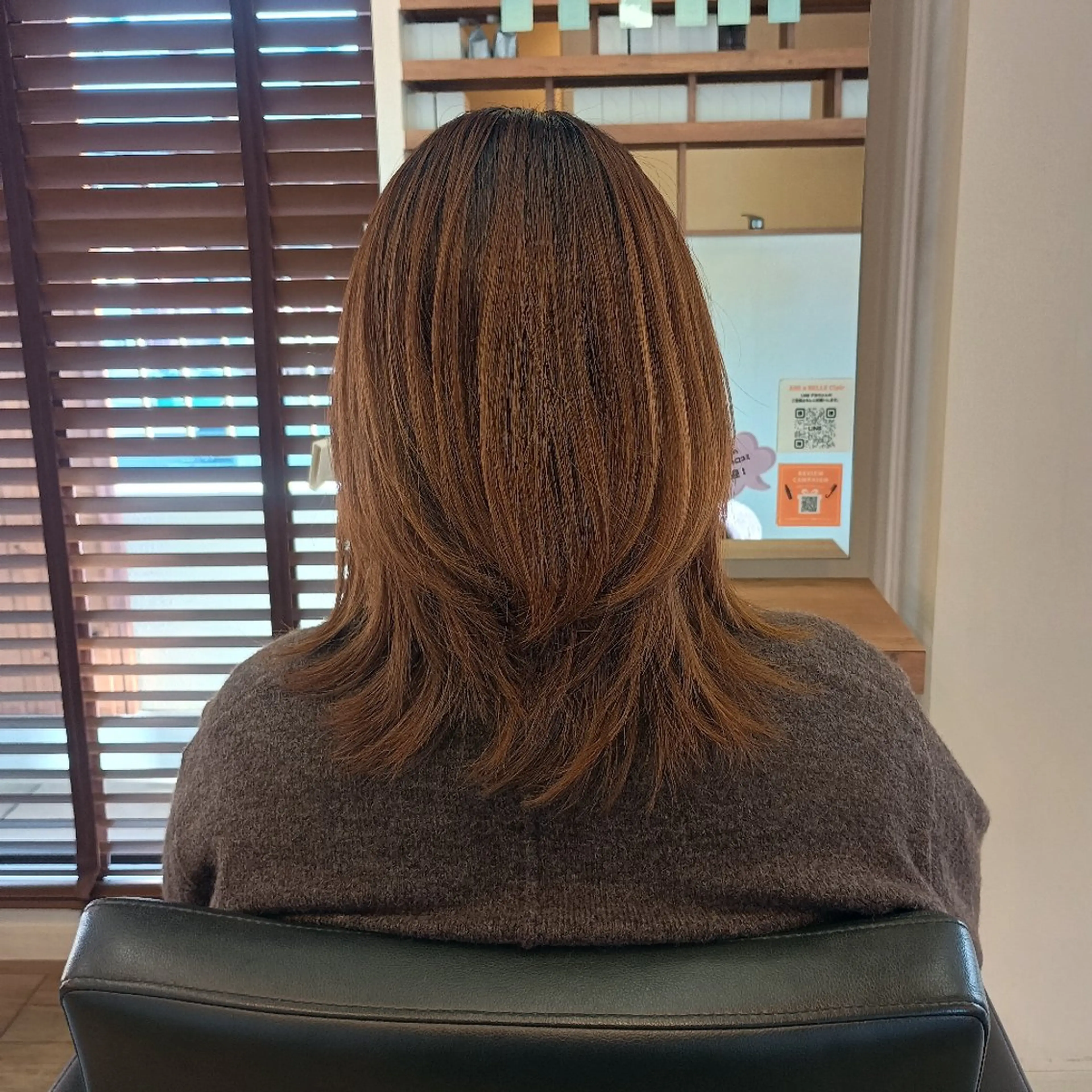 ミディアム レイヤーカット アミーベル 井口店 池田のヘアスタイル