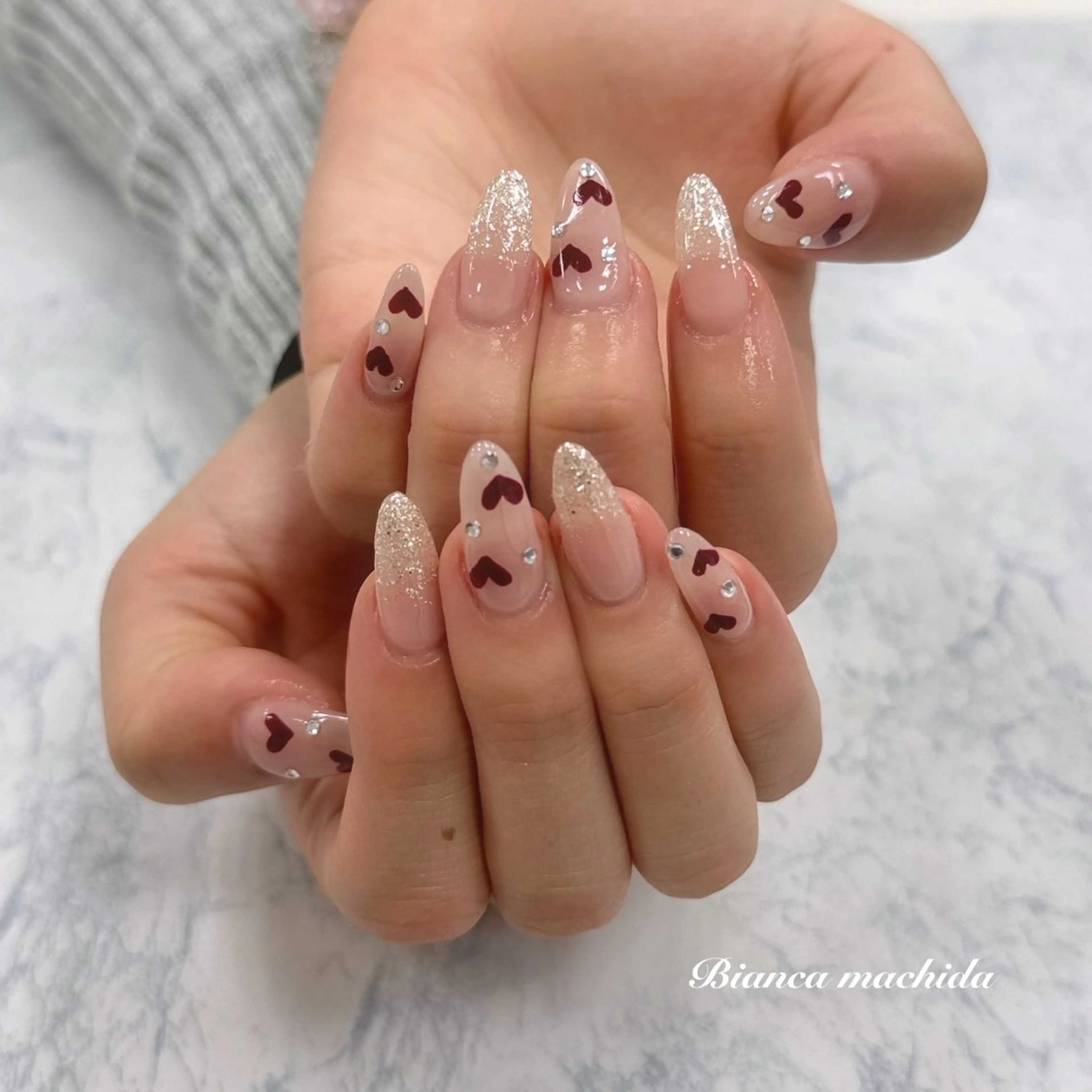 ネイル ハンドネイル BIANCA 🖤 NISHIMURAのネイルデザイン