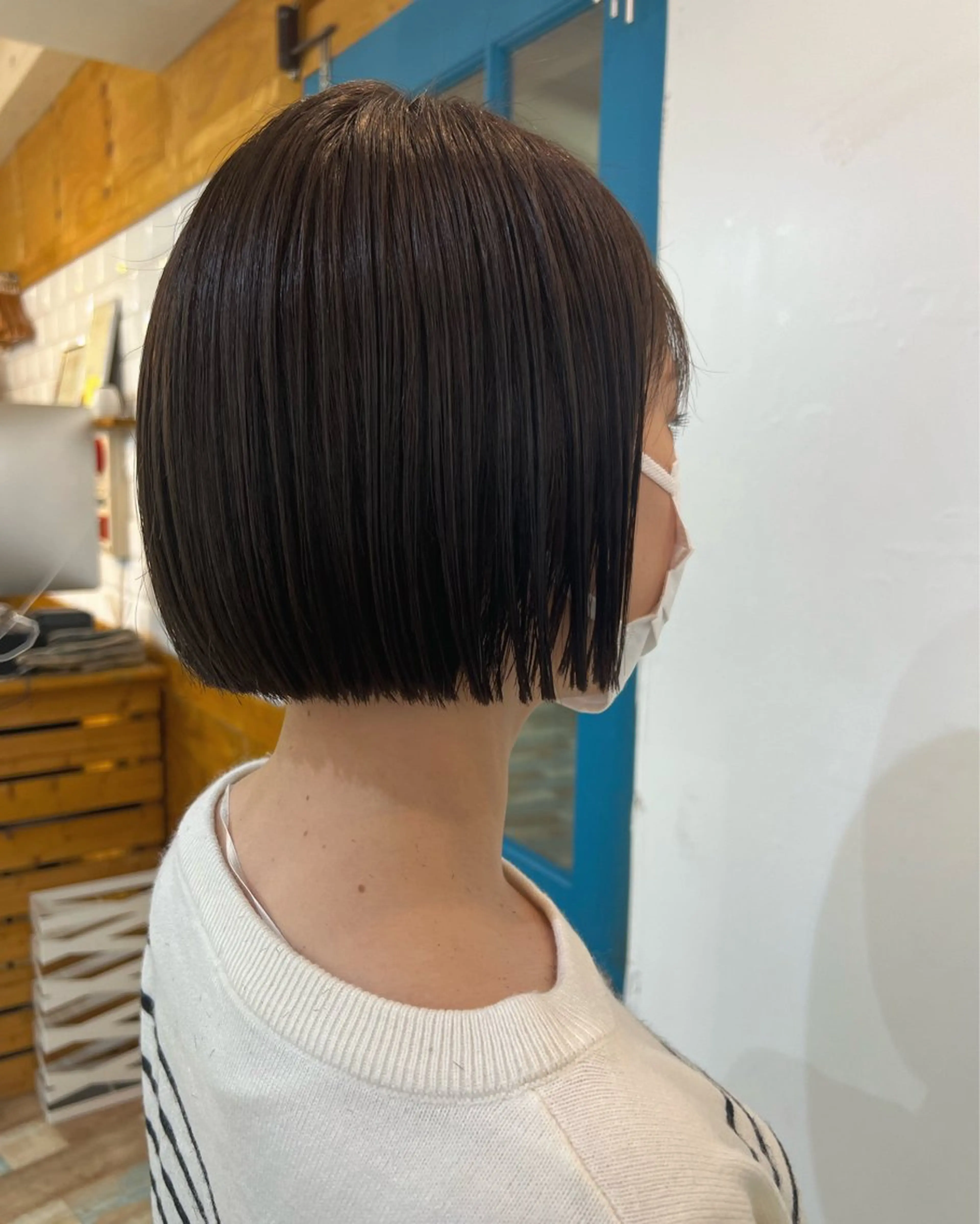 ショート ボブ 顔周りカット ハイライト 縮毛矯正 カット 縮毛矯正 トリートメント KANA/ボブ/ インナーカラー/艶髪のヘアスタイル