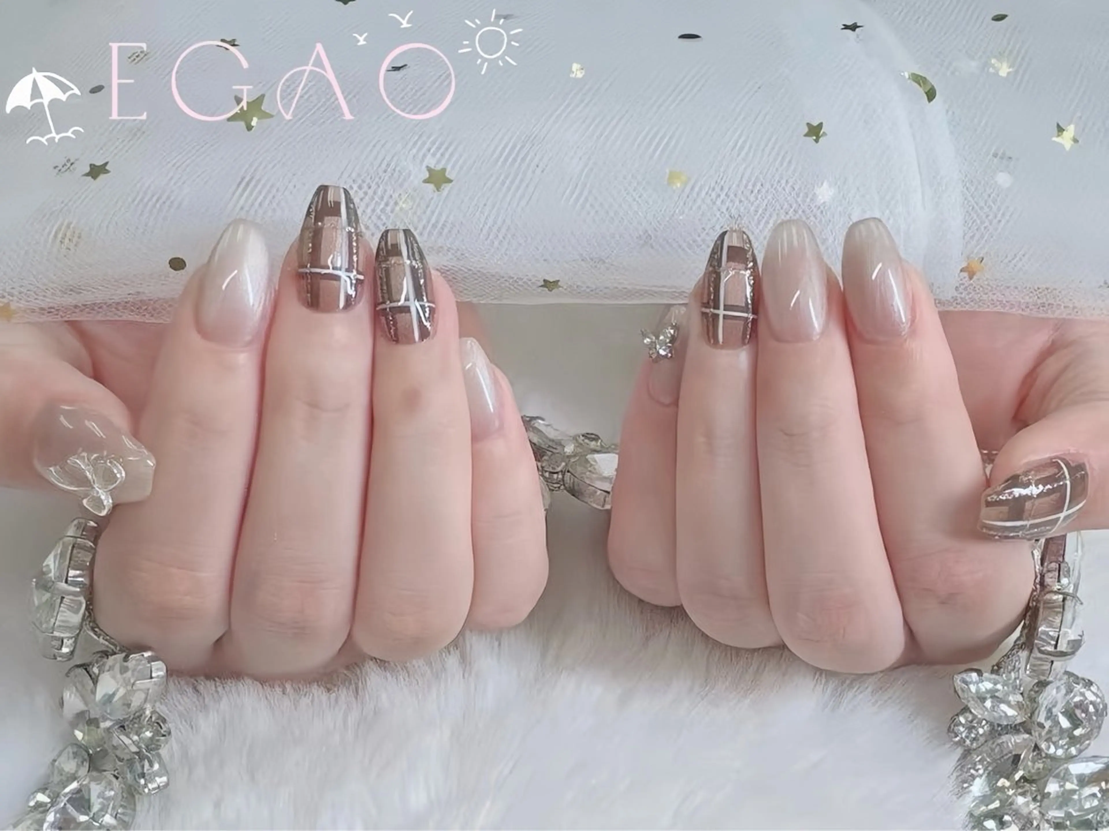 ネイル アートネイル フットネイル フレンチネイル ジェルネイル グラデーション Egao Nail錦糸町店のネイルデザイン