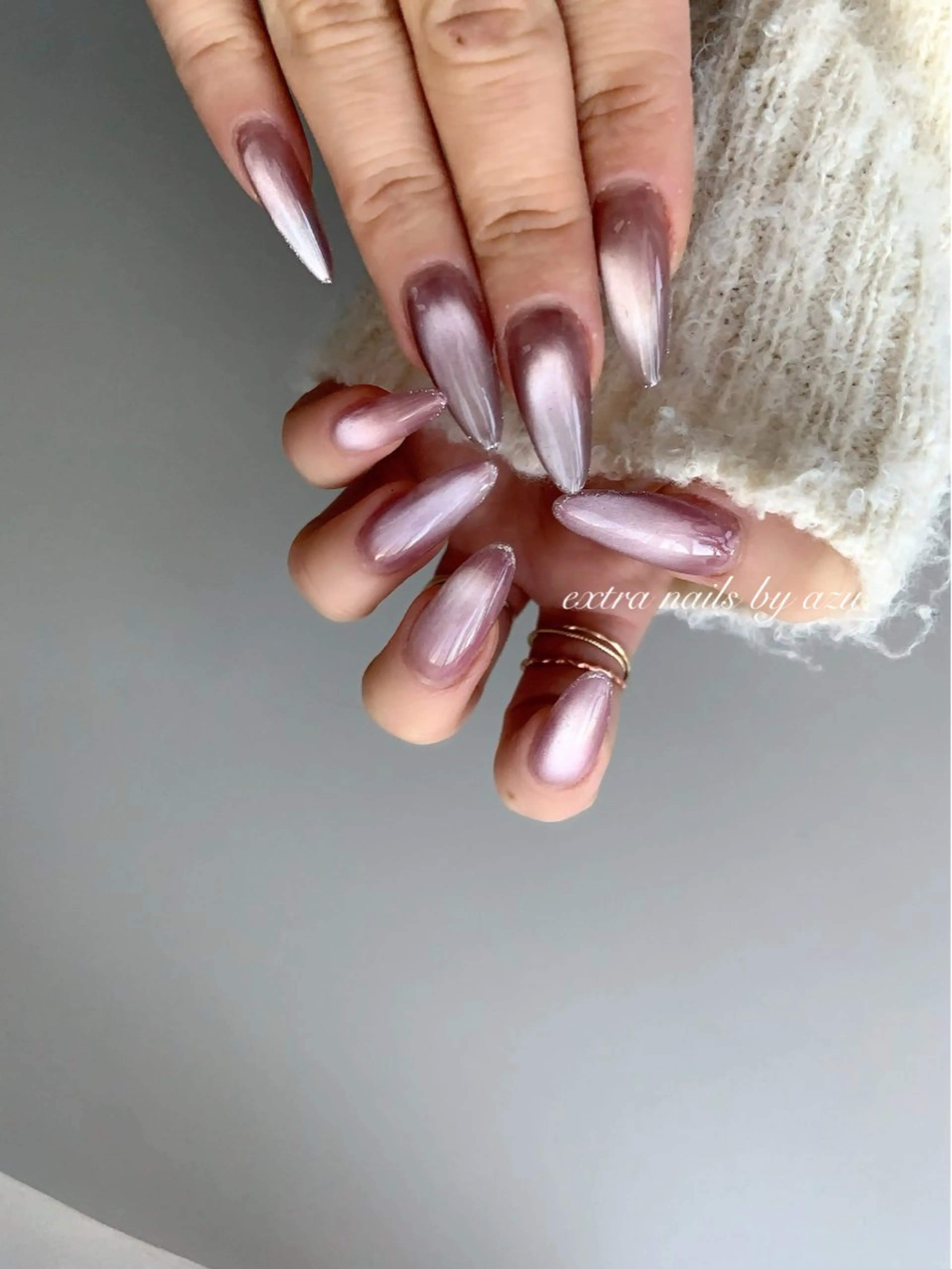 ネイル ラメ(グリッター) ハンドネイル extranails ／lemellaのネイルデザイン