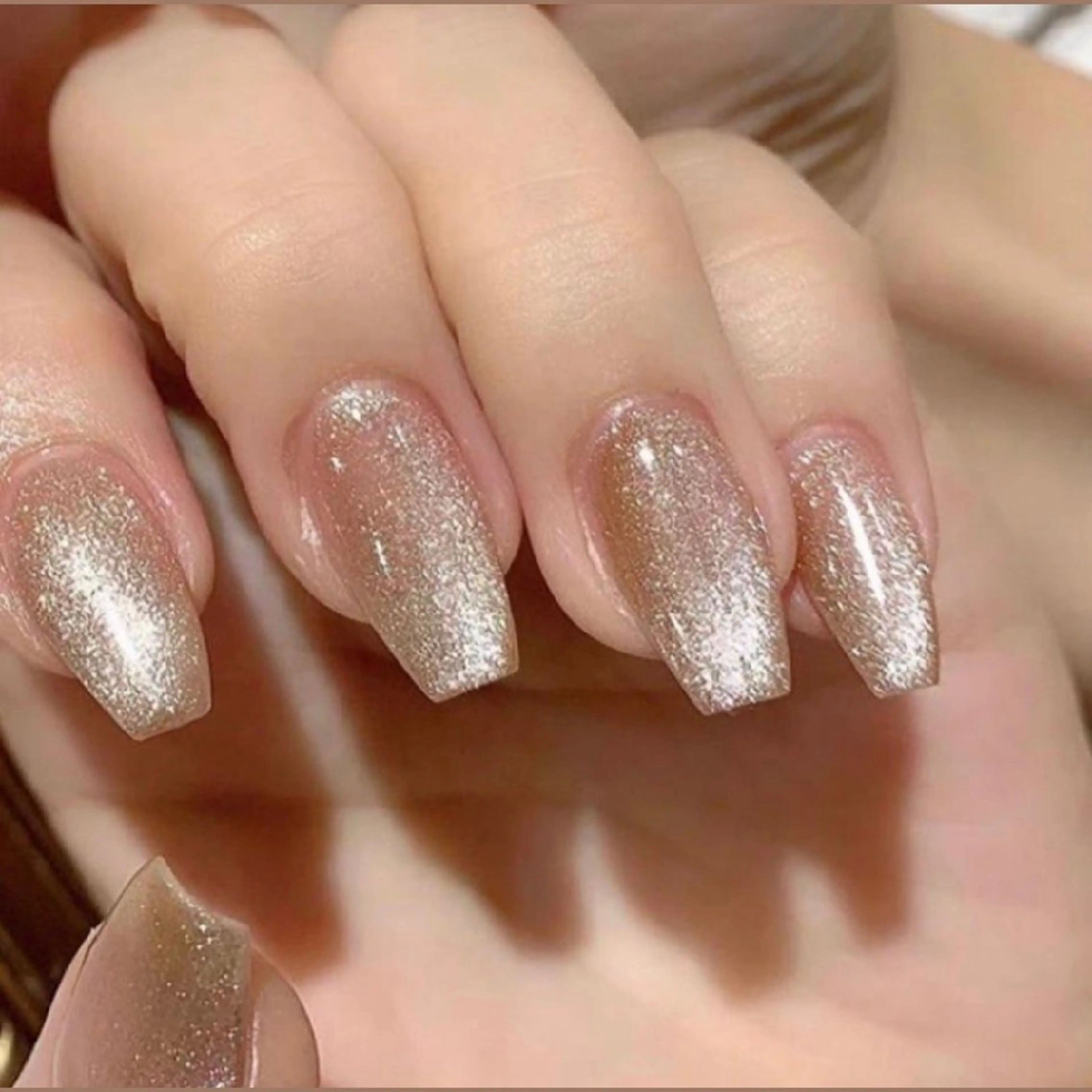 ワンカラーorラメグラデーション♡ジェルネイルの写真