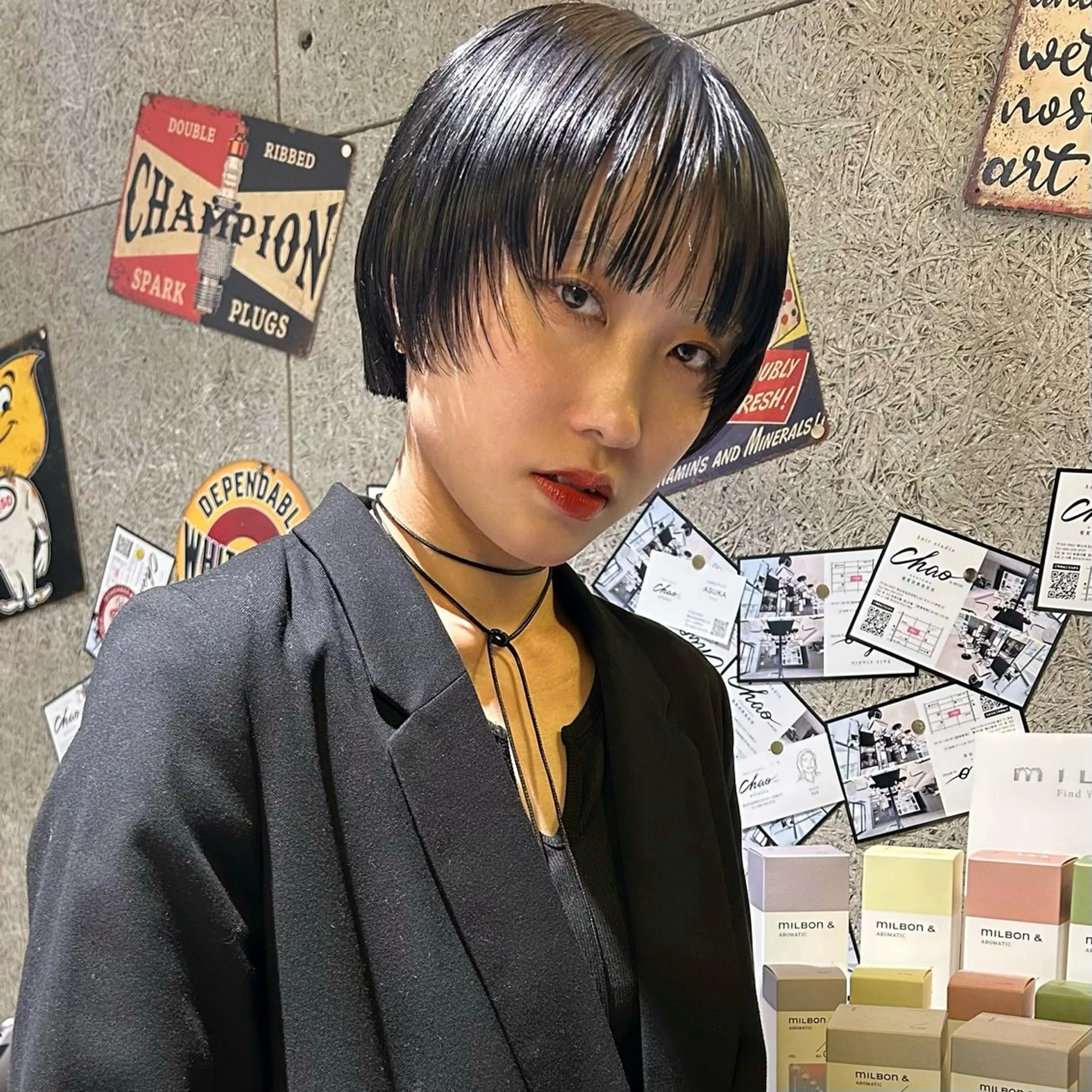 [平日500円off]新生活応援クーポン🫶似合わせカット＋髪質改善酸熱トリートメント🌟の写真