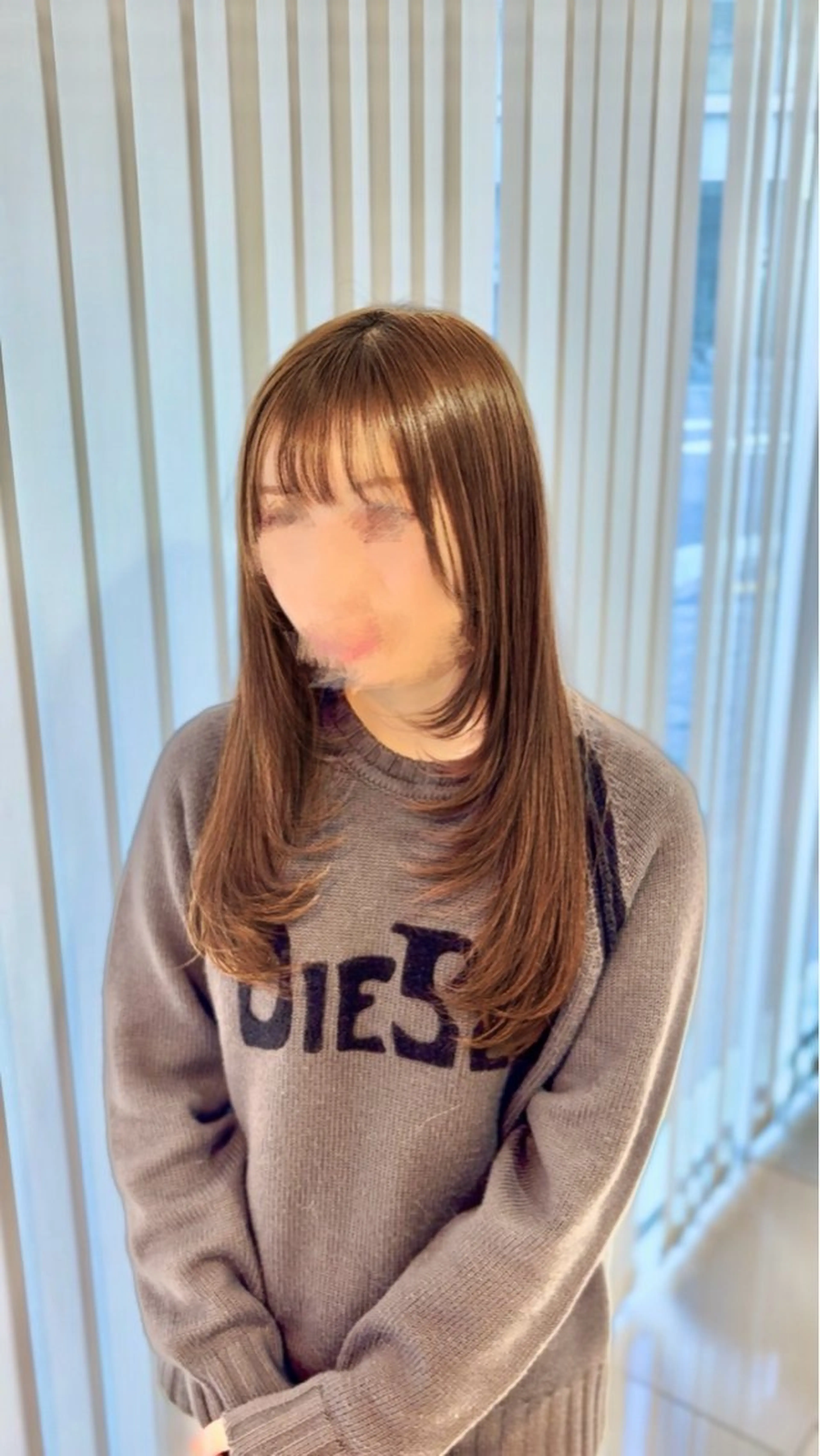 ロング 顔まわりレイヤー 顔周りカット レイヤーカット 🎀カラー・カットモ デル募集中✧めい🎀のヘアスタイル