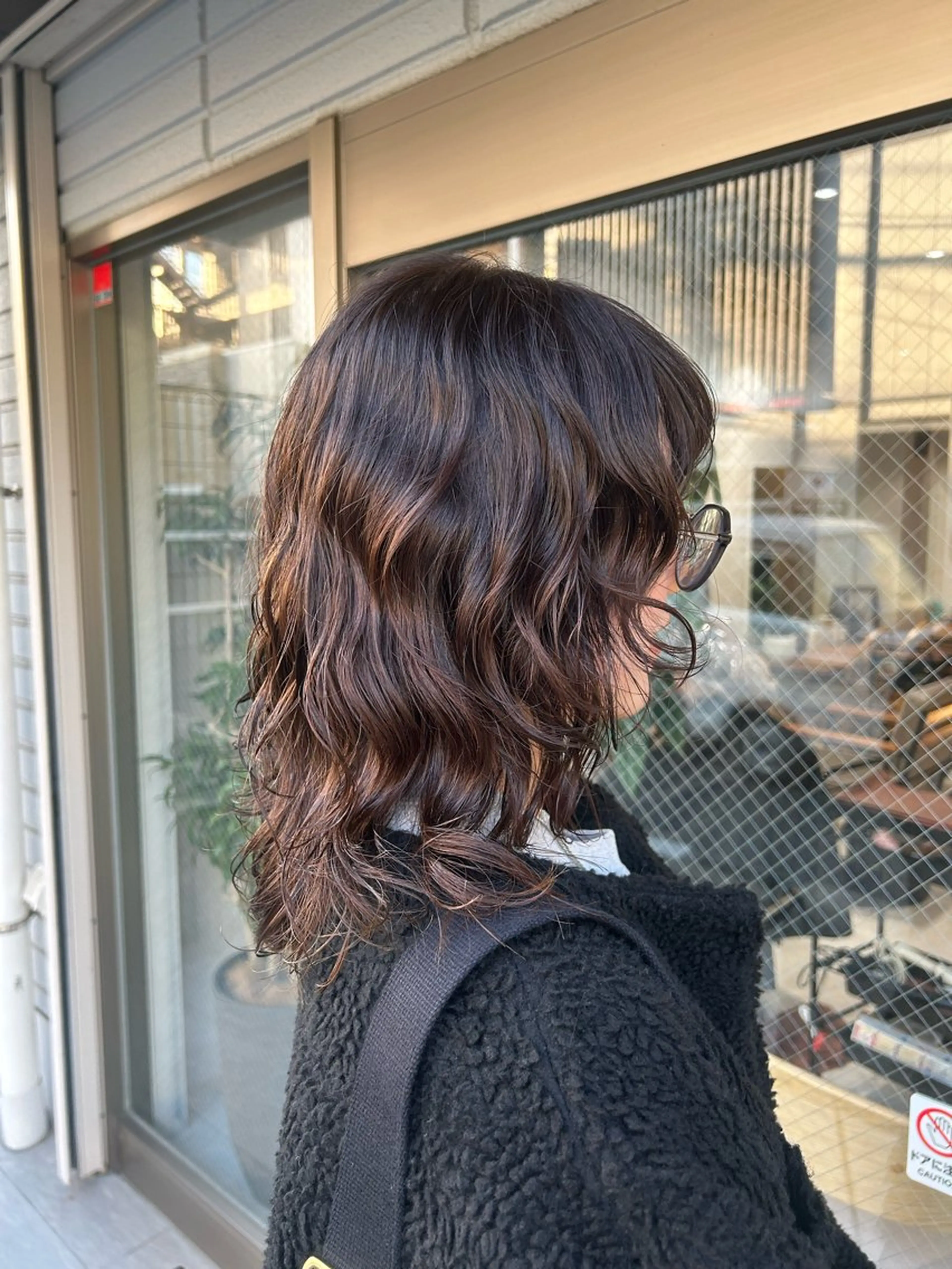 ミディアム パーマ カット ヘアカラー パーマ トリートメント 🌷横浜/レイヤー /艶カラー🌷のヘアスタイル
