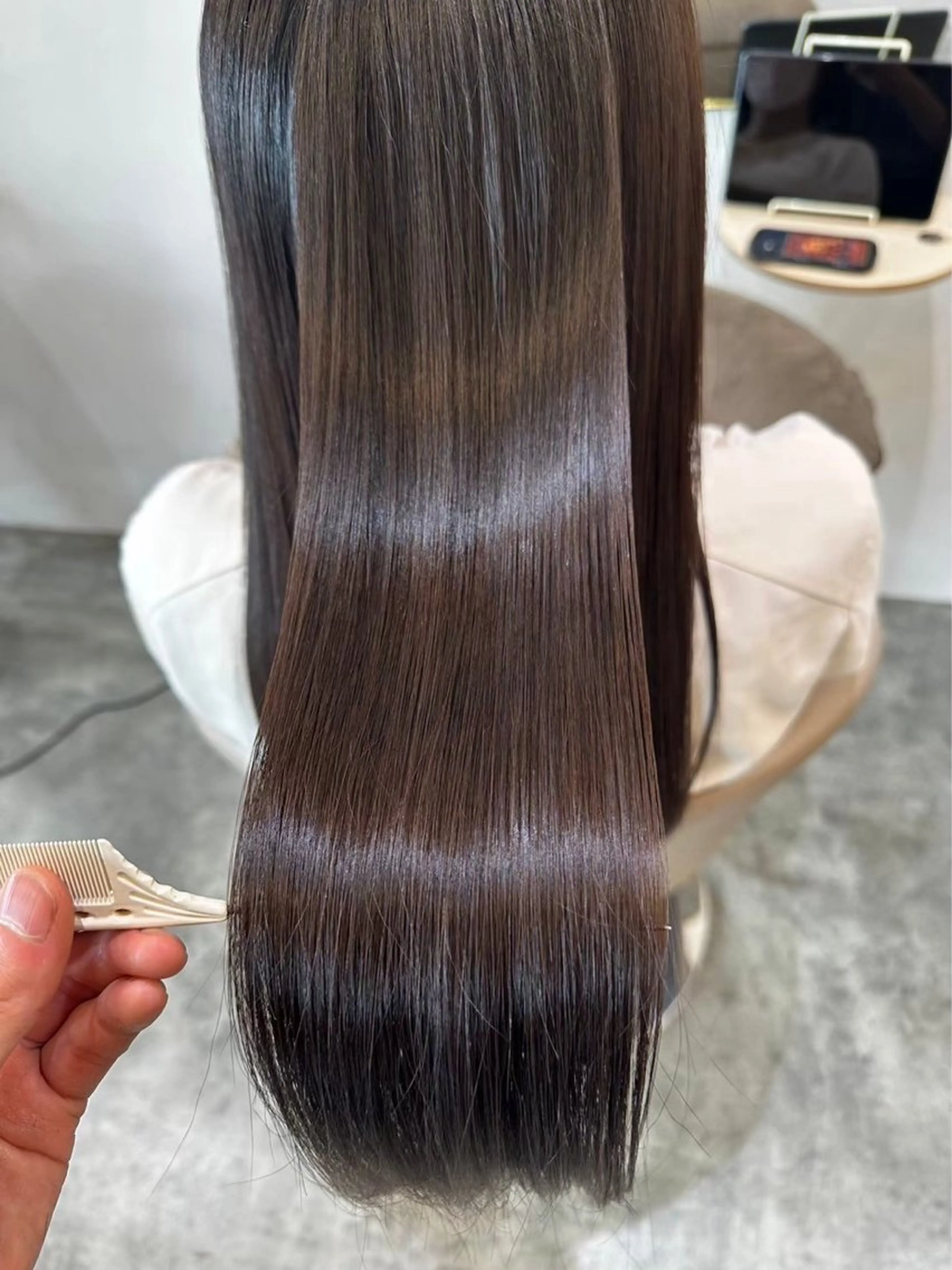 ロング 縮毛矯正 Juna✂️ レイヤー / ボブのヘアスタイル