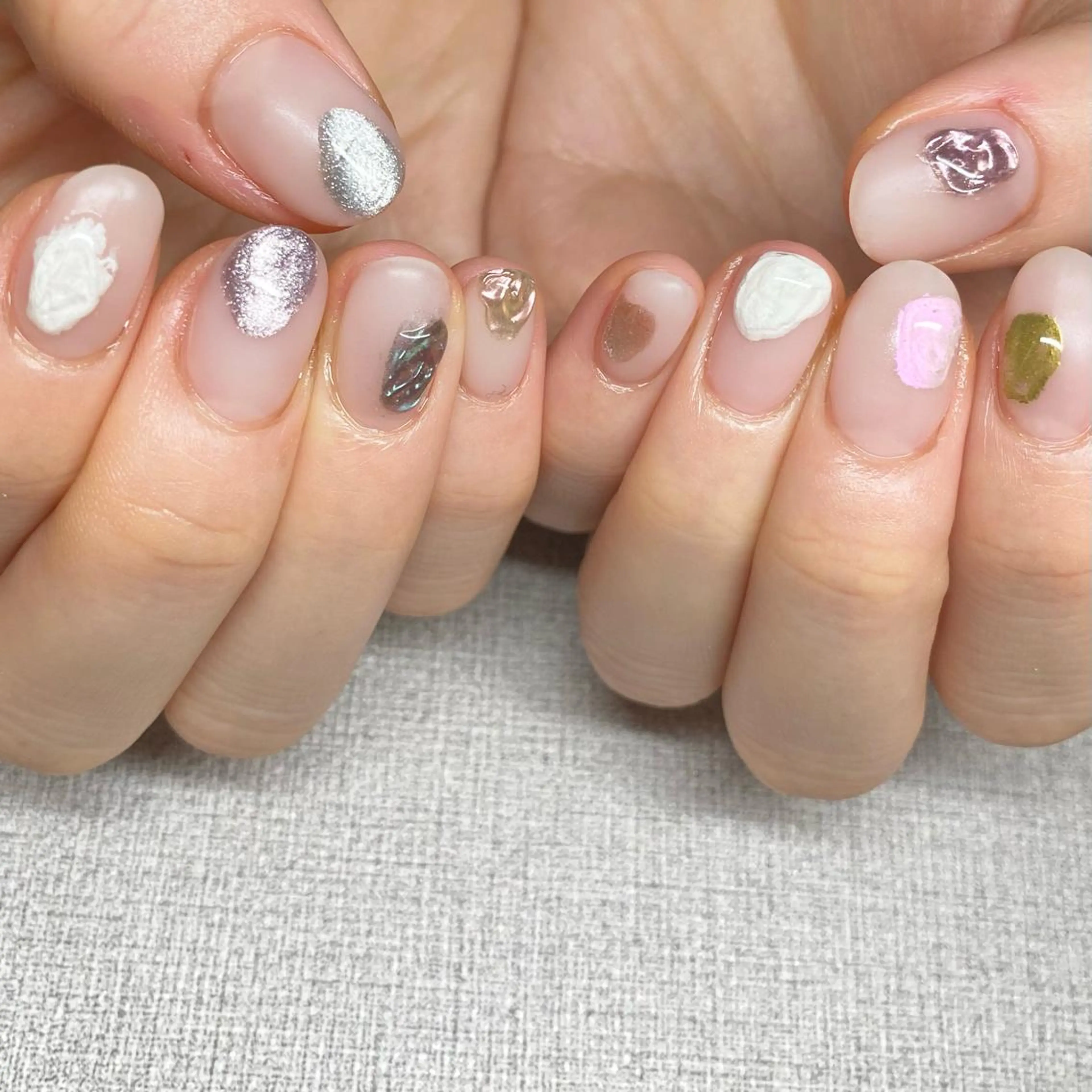 ネイル アートネイル ニュアンスネイル 春ネイル 夏ネイル ハンドネイル 山田 貴子のネイルデザイン