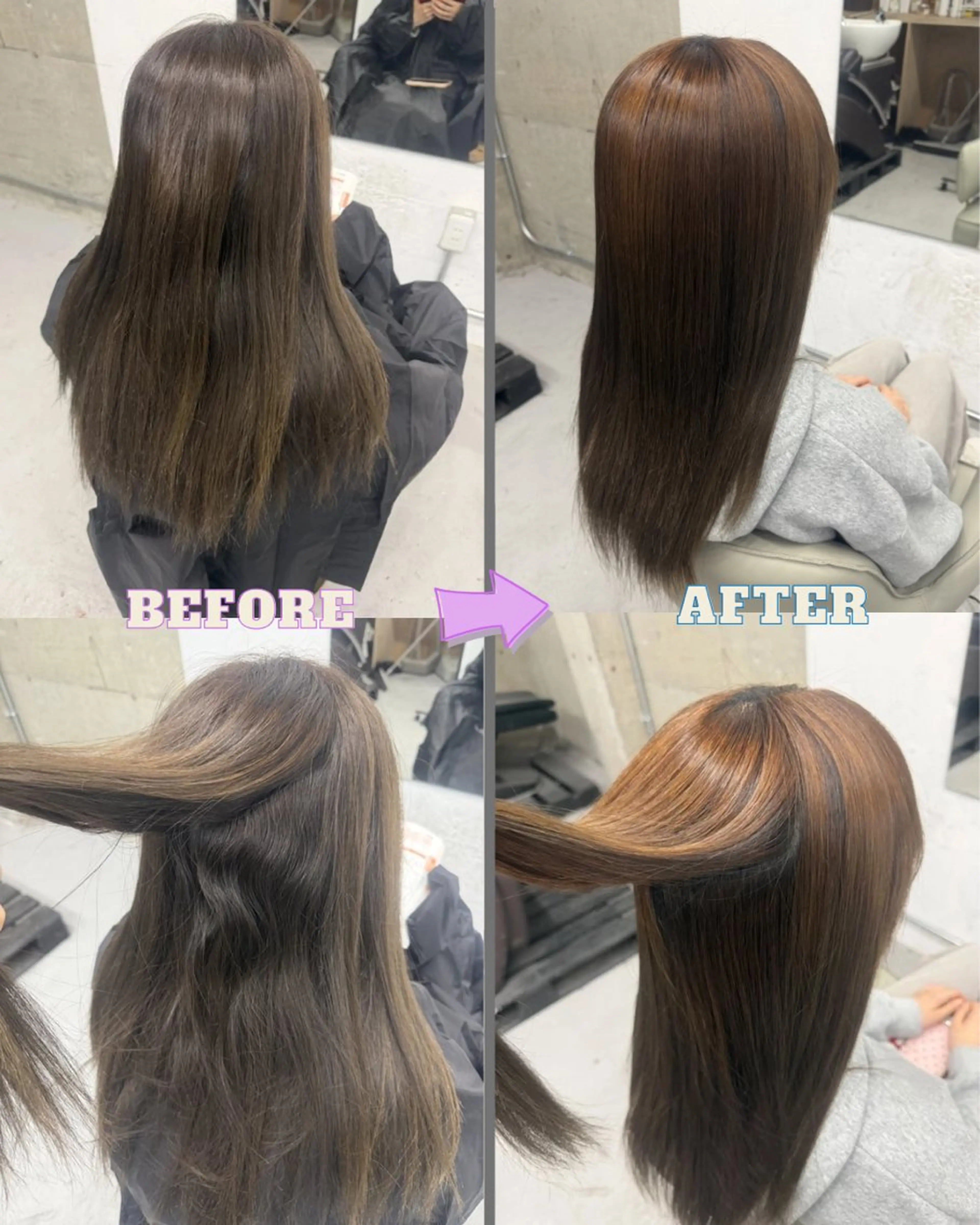 ロング 縮毛矯正 🫧透明感カラー/ 縮毛矯正☁️Hiroのヘアスタイル