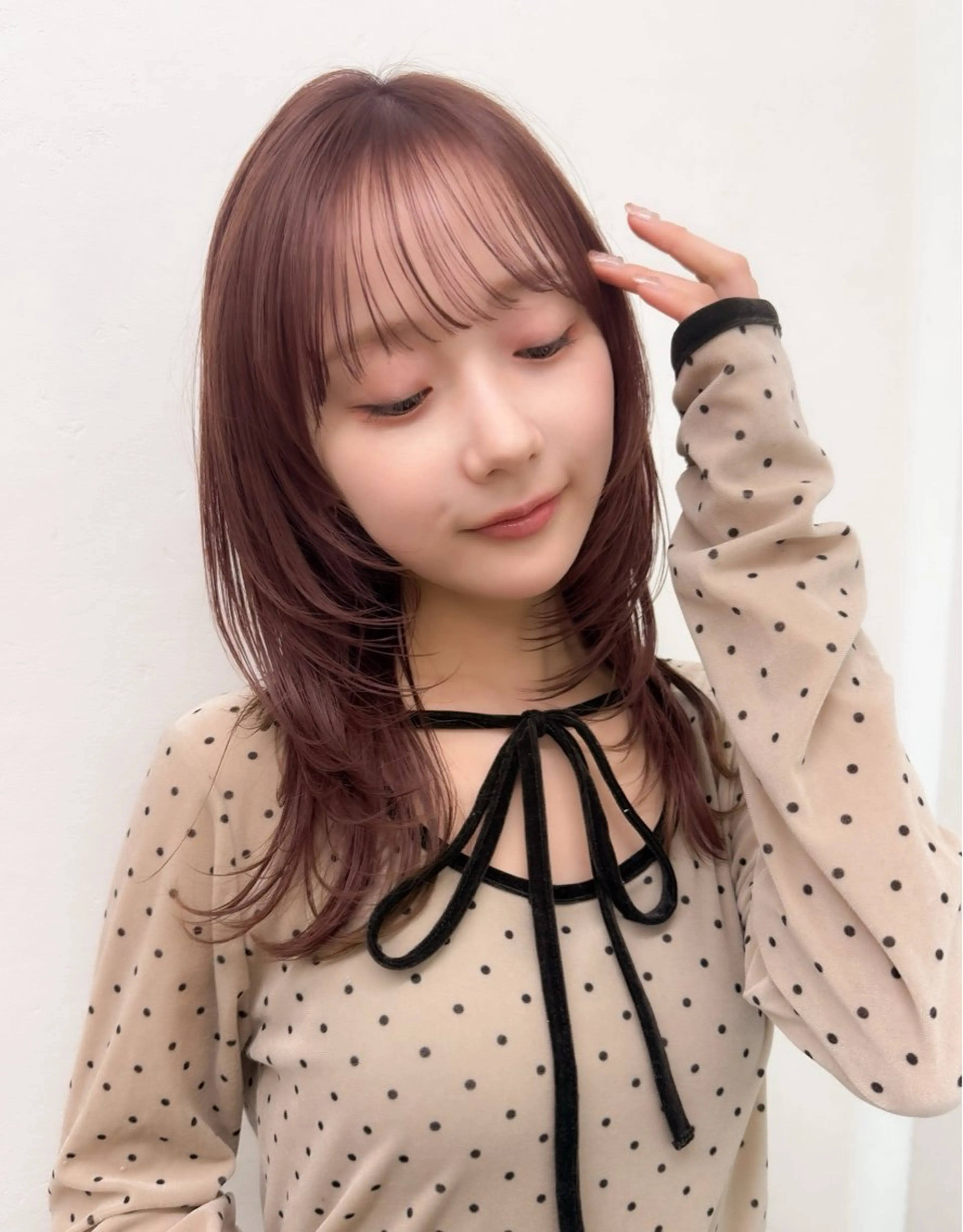 ミディアム カラー ヘアカラー トリートメント ヘッドスパ 🪐レイヤー/抜け感 カラー/加野彩果🪐のヘアスタイル