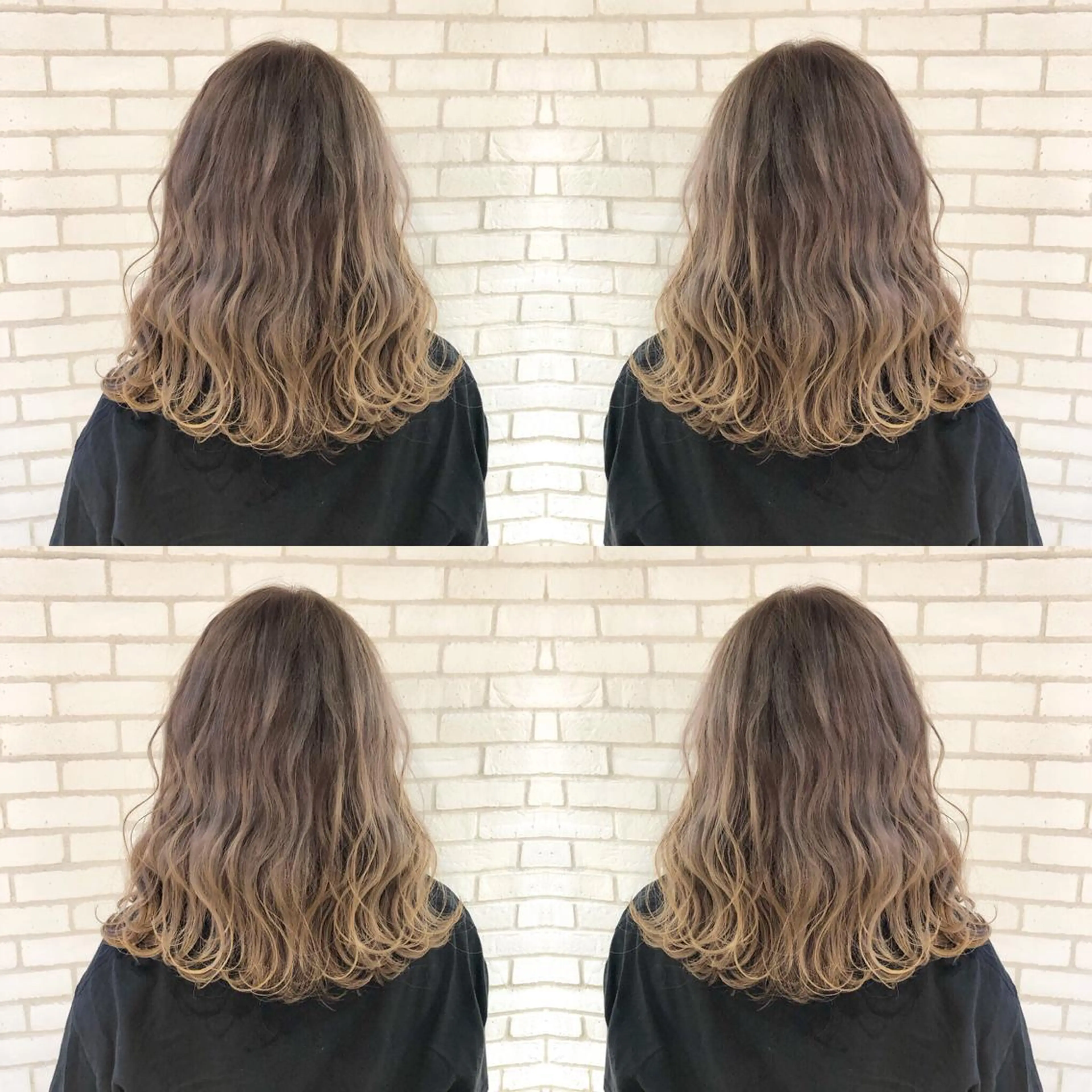 ミディアム カラー グレージュ 佐藤 高徳のヘアスタイル