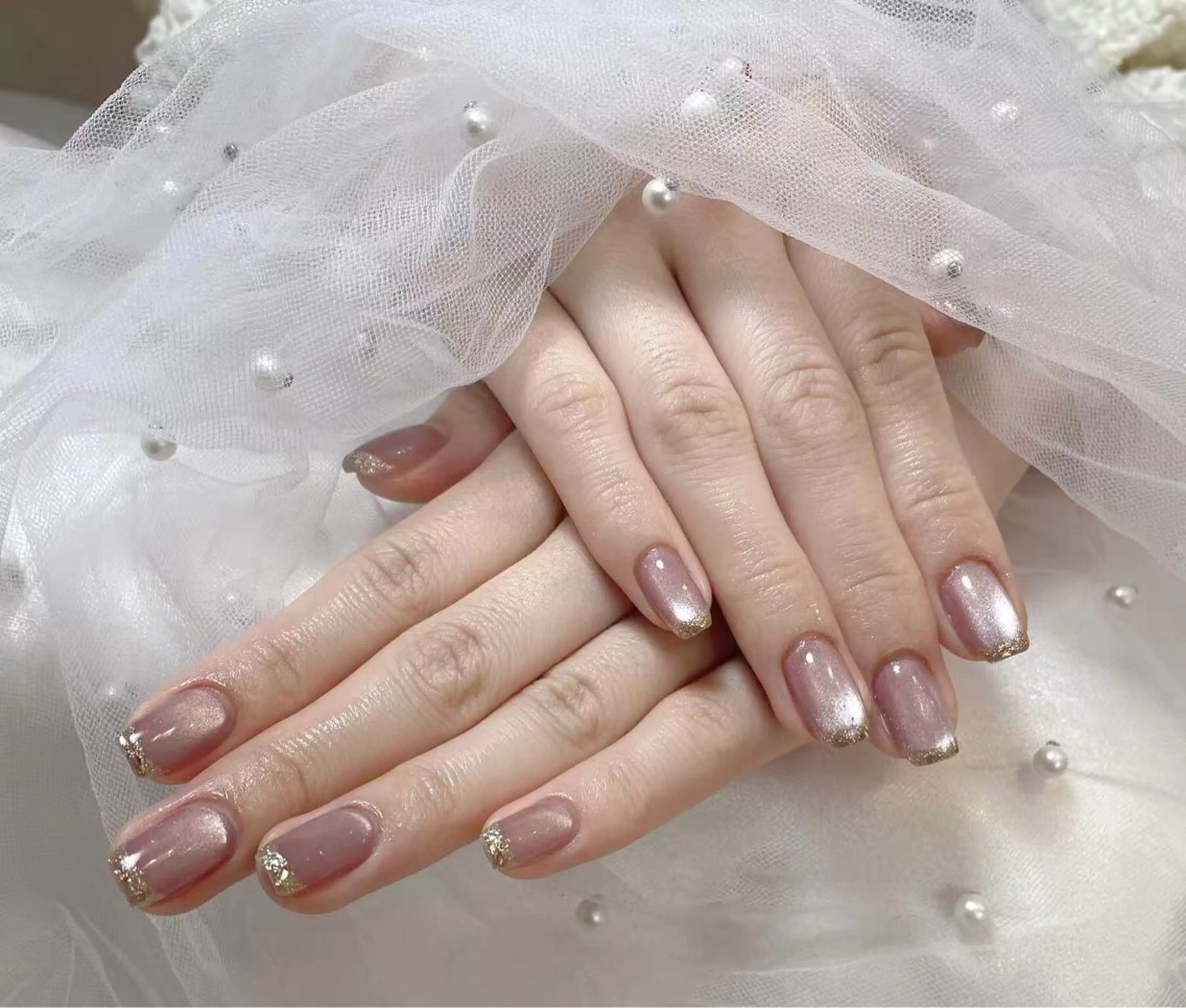 ネイル チークネイル 長さ出し フラッシュネイル フットネイル フレンチネイル Niko nailサロンのネイルデザイン