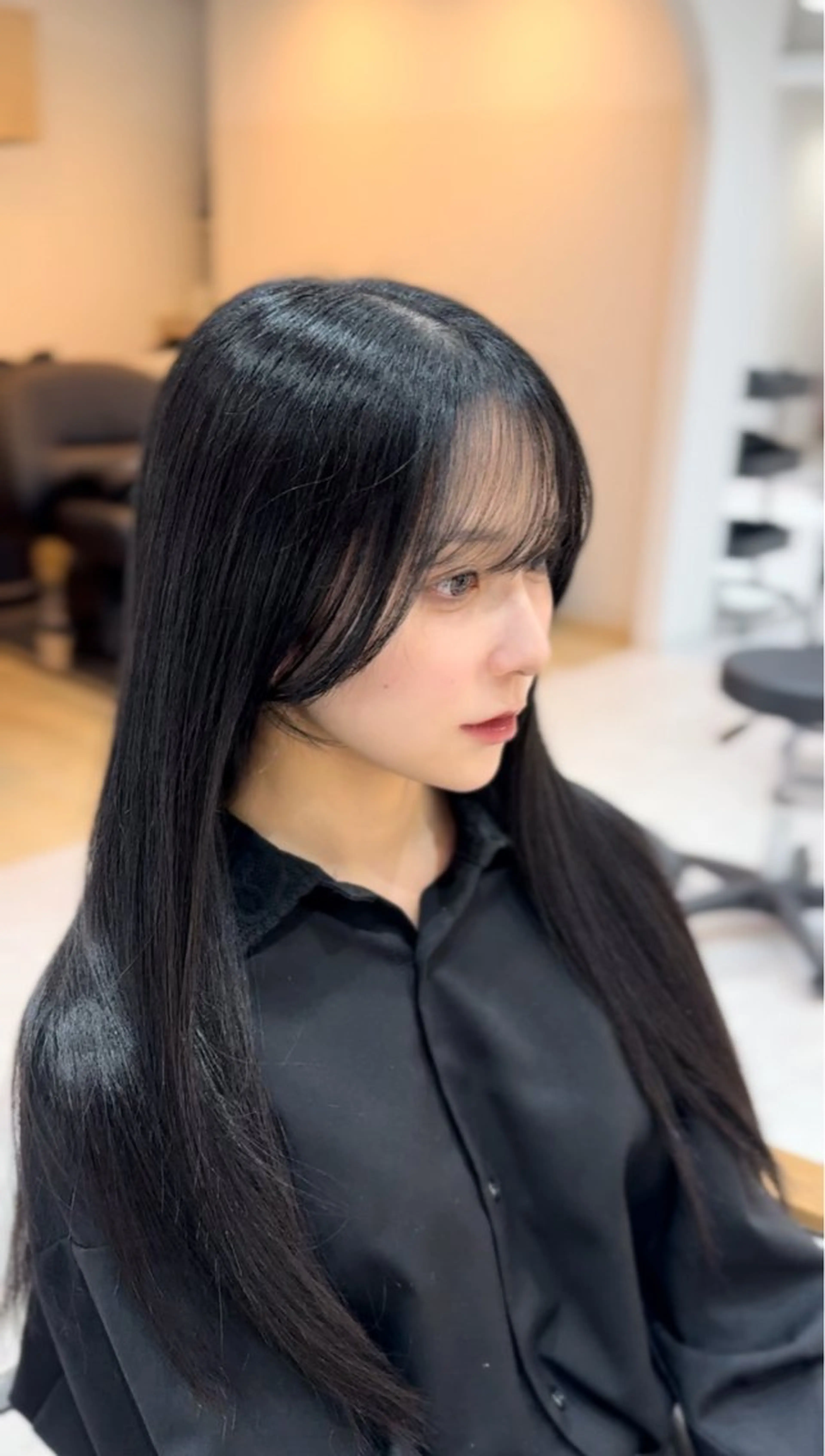 ロング カット ヘアカラー トリートメント 韓国ヘア🩶侑矢 艶髪透明感/福岡のヘアスタイル