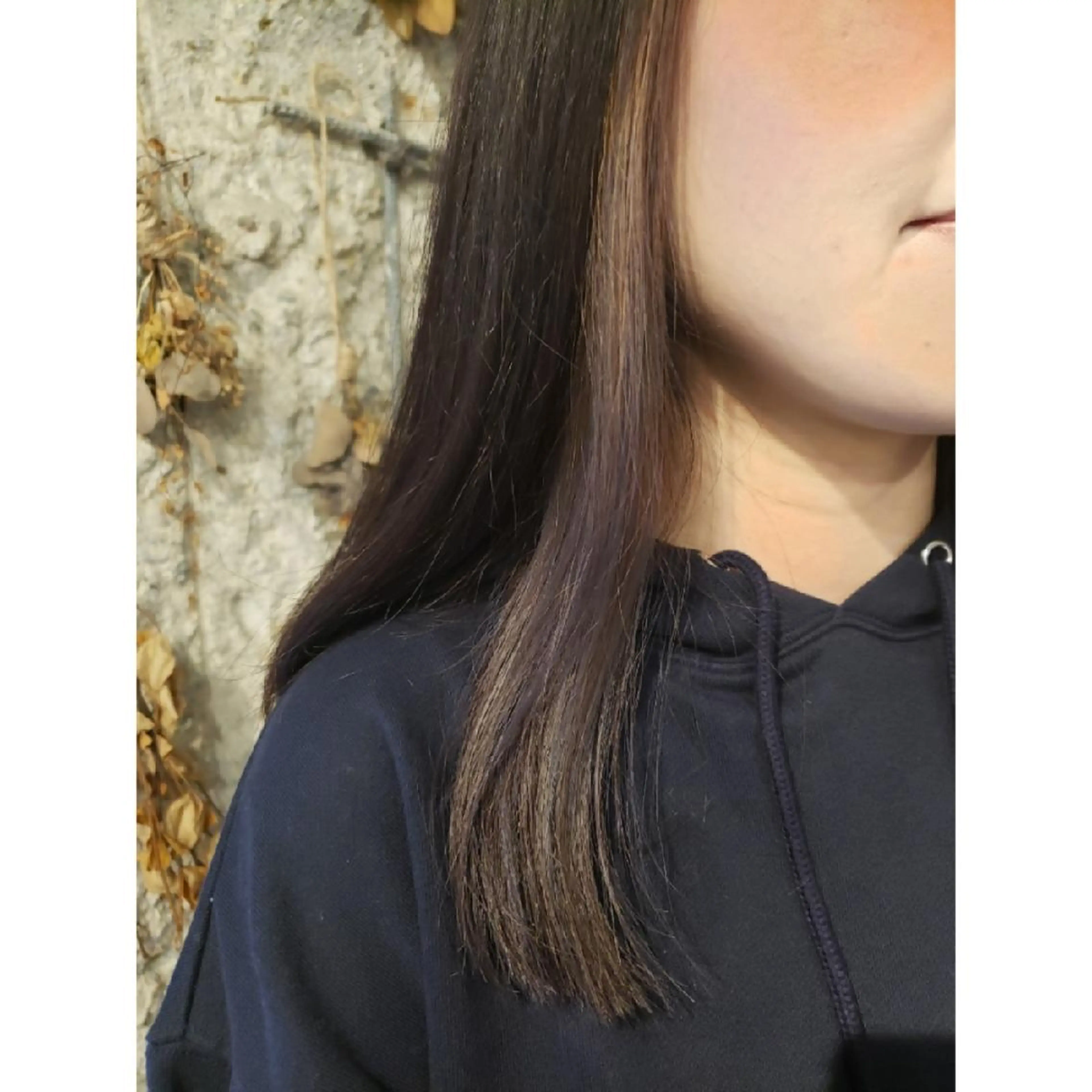 セミロング カラー ヘアアレンジ ベージュカラー インナーカラー パープルカラー 井尻 柚都歩のヘアスタイル