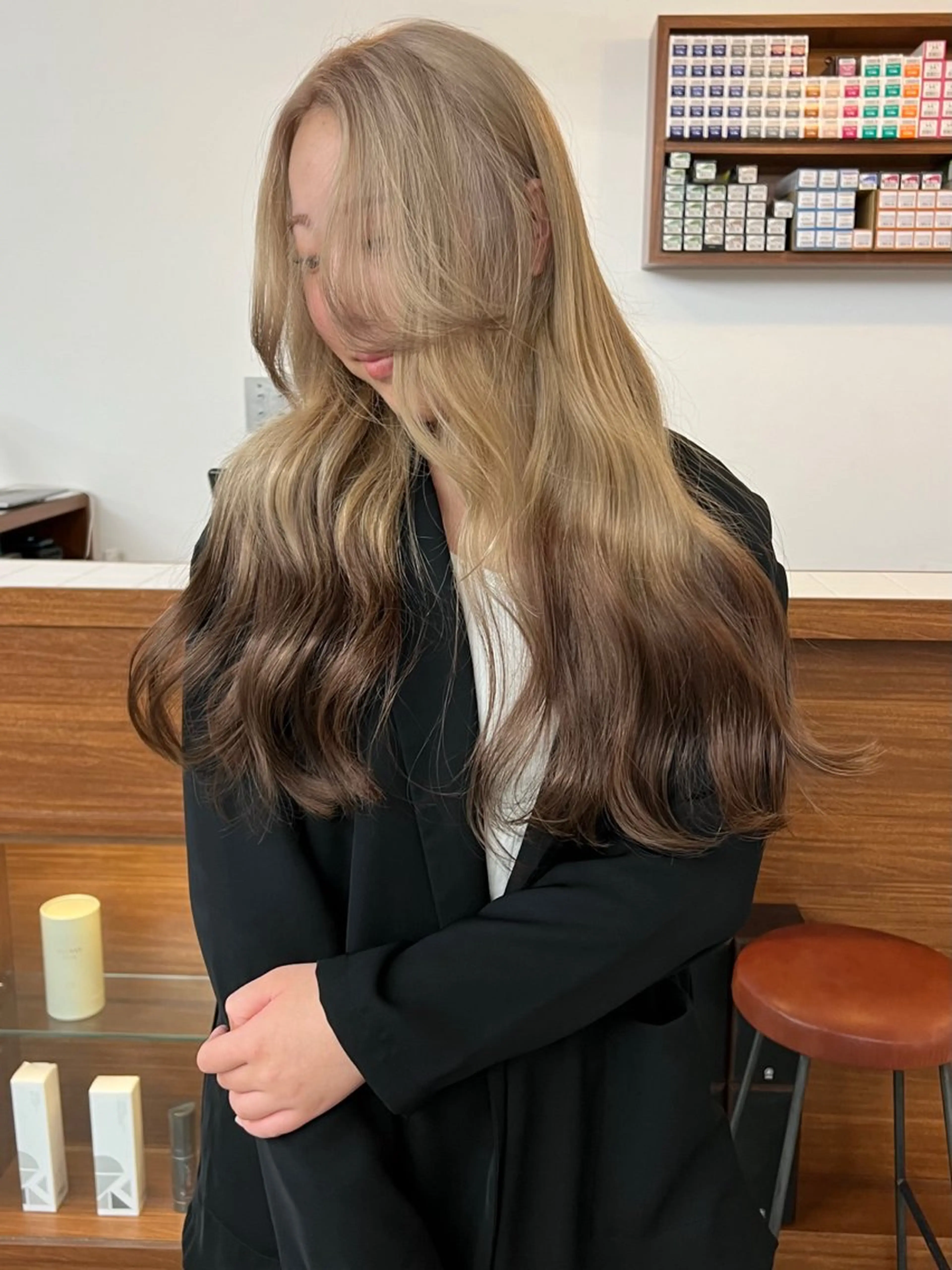 セミロング いざわりお /梅田/ブリーチのヘアスタイル