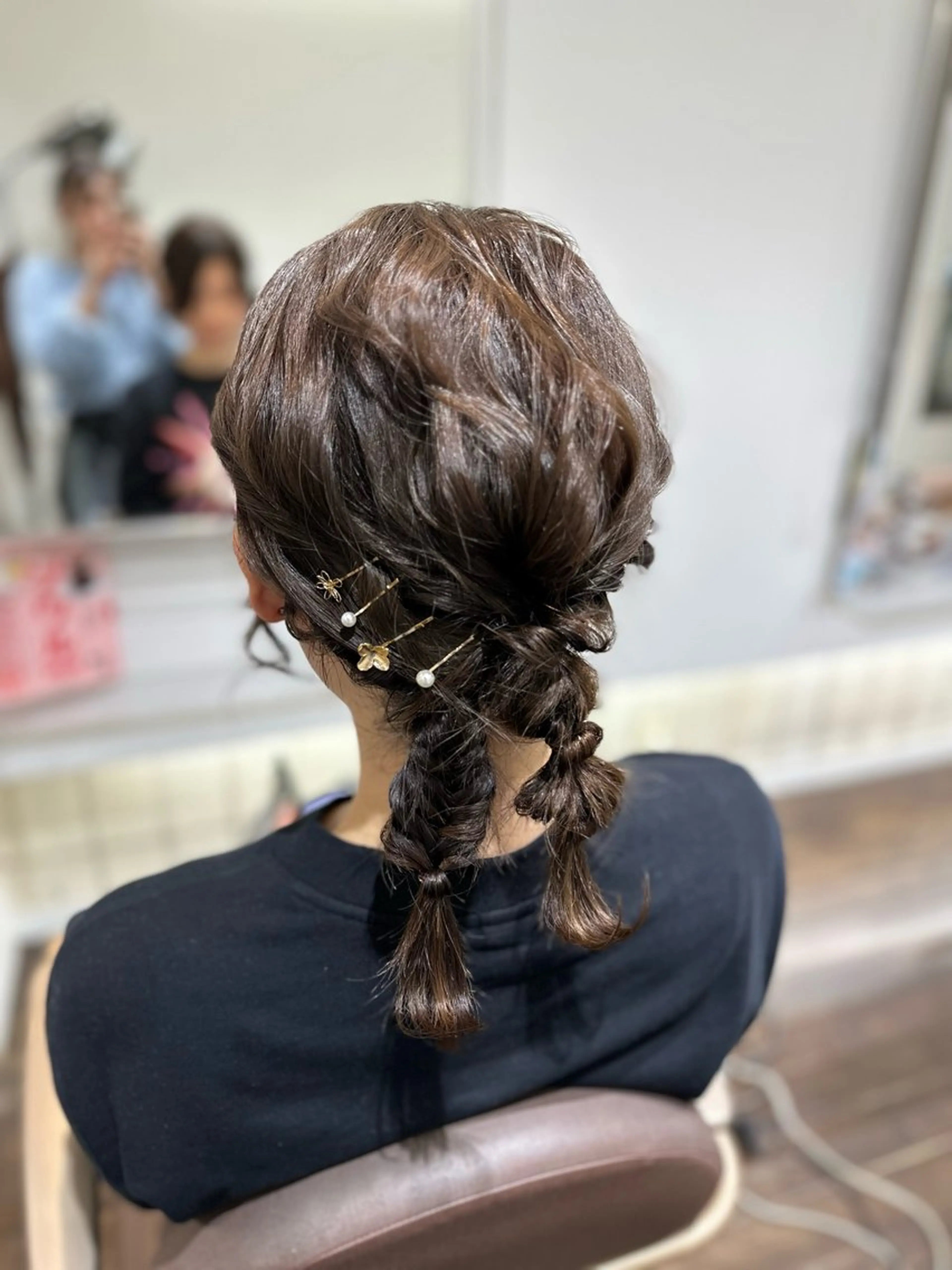 ミディアム ヘアアレンジ ヘアセット 韓国カラーお任せ❤️ アサコサユリ🎀の眉毛・アイブロウイメージ