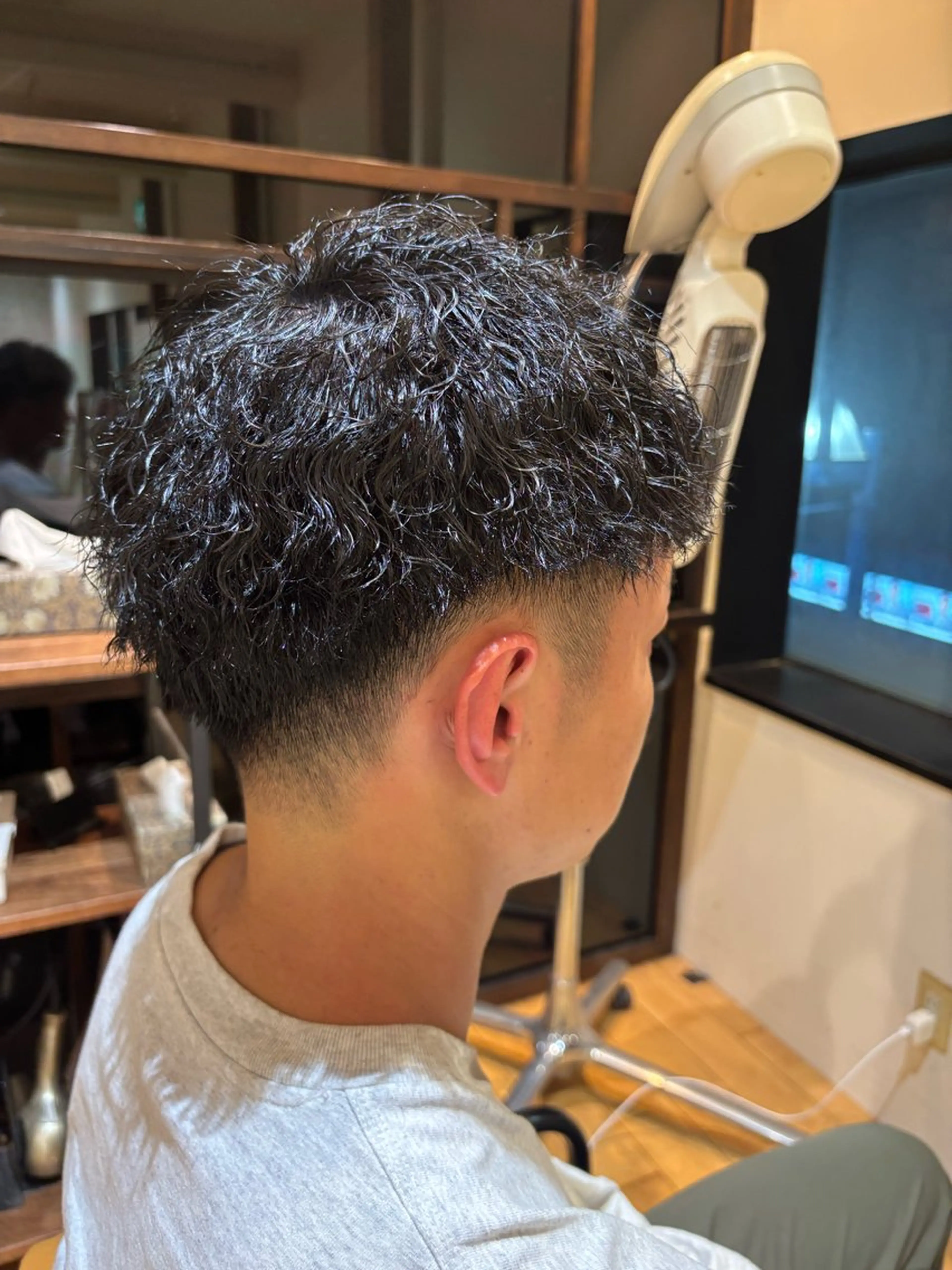 パーマ メンズ カット パーマ おもだか　がく /横須賀中央のヘアスタイル