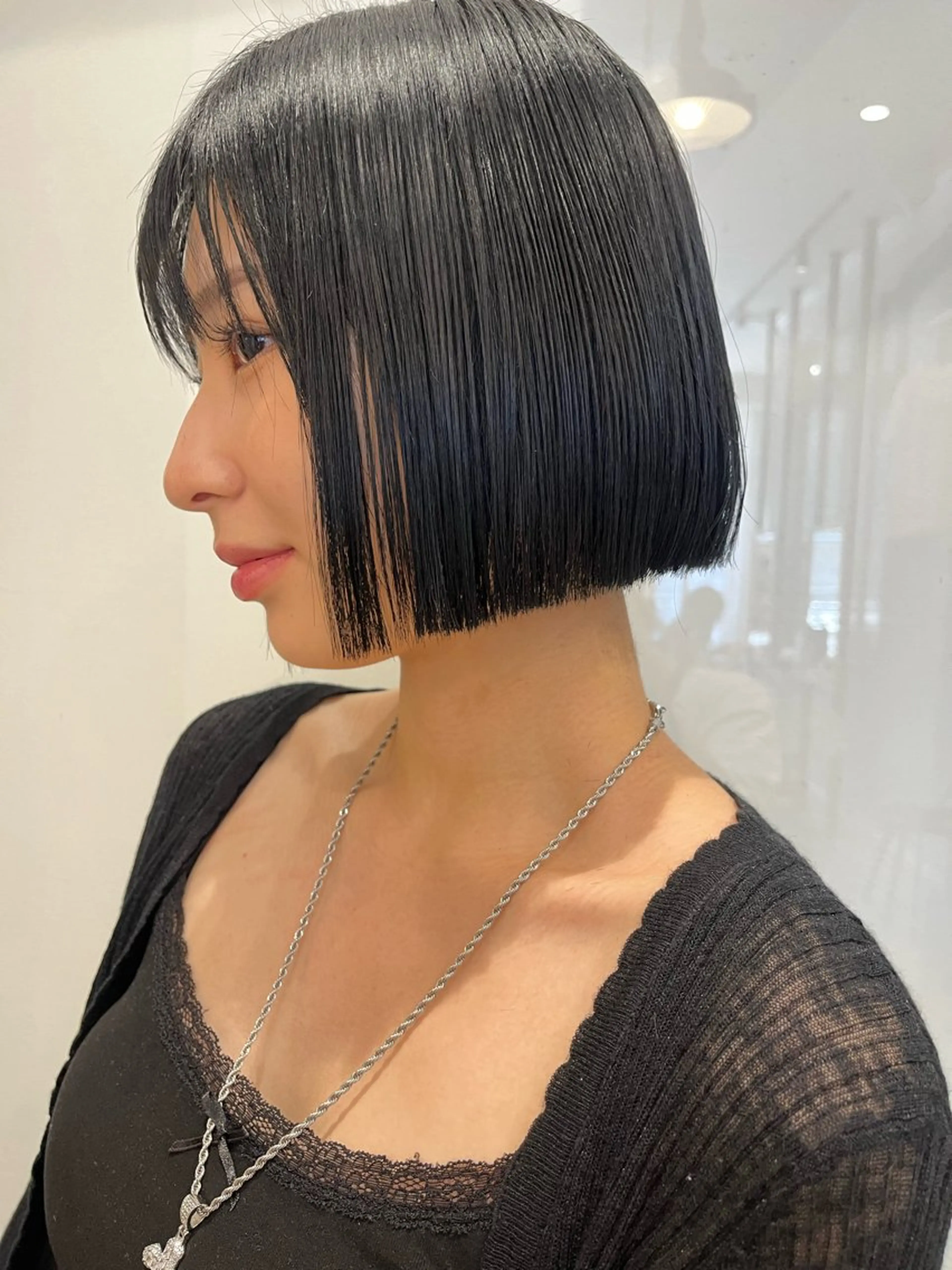 ショート 切りっぱなしボブ ボブ カット ヘアカラー keshiki🦋 Nanaのヘアスタイル