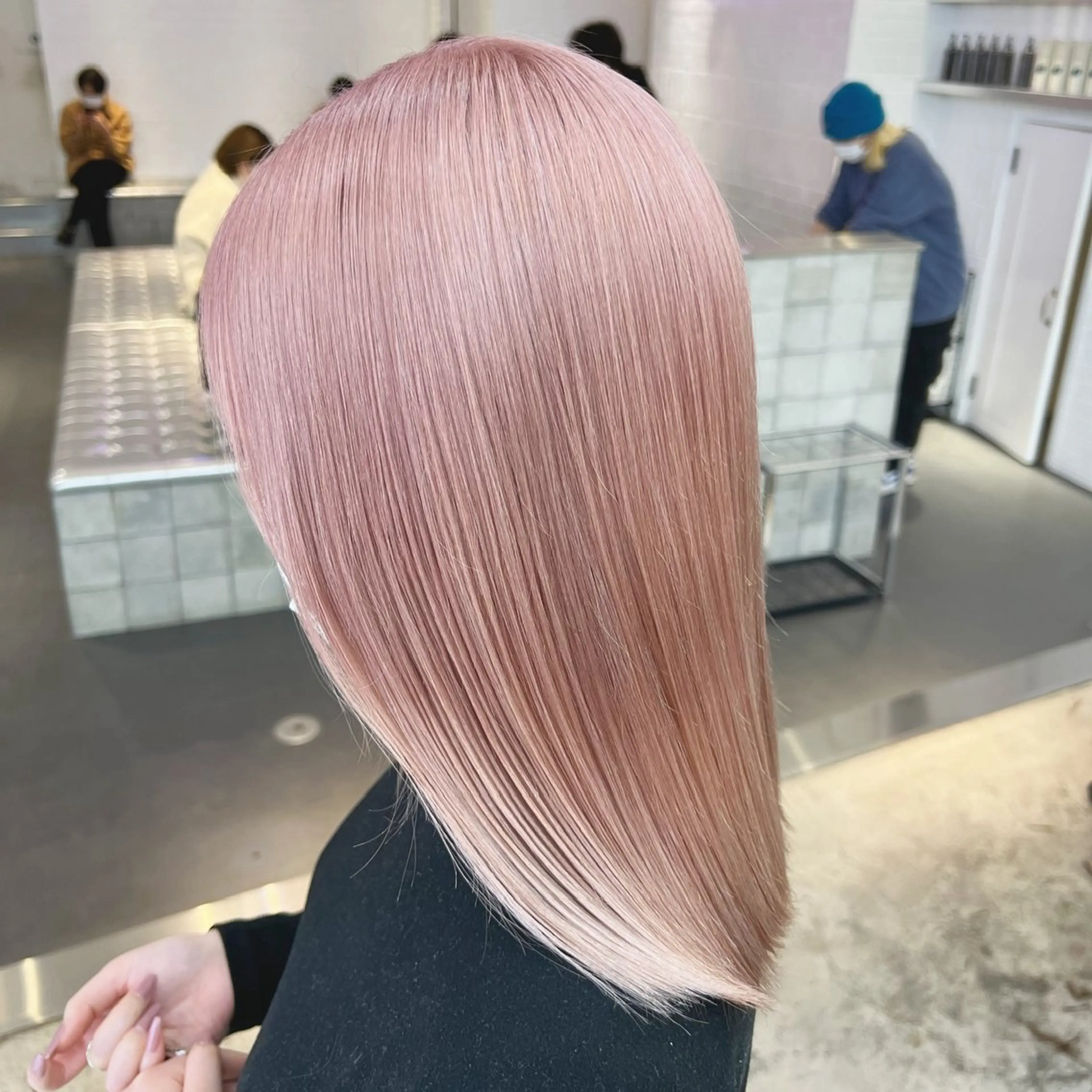 ミディアム カラー ヘアアレンジ ブリーチ 髪質改善 🍯傷ませないカラー 髪質改善🍯彪雅のヘアスタイル