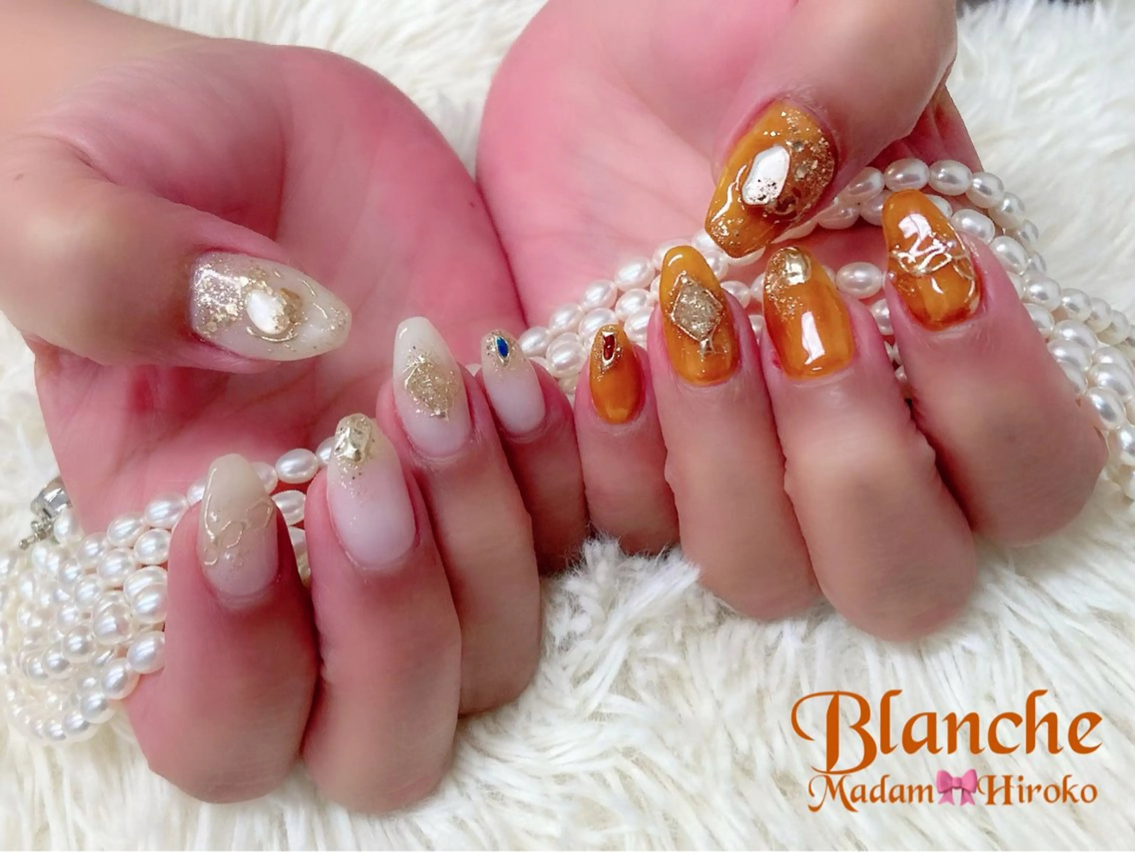 ネイル クリアネイル ラメ(グリッター) ホワイト Lianネイル 寛子Lianのネイルデザイン