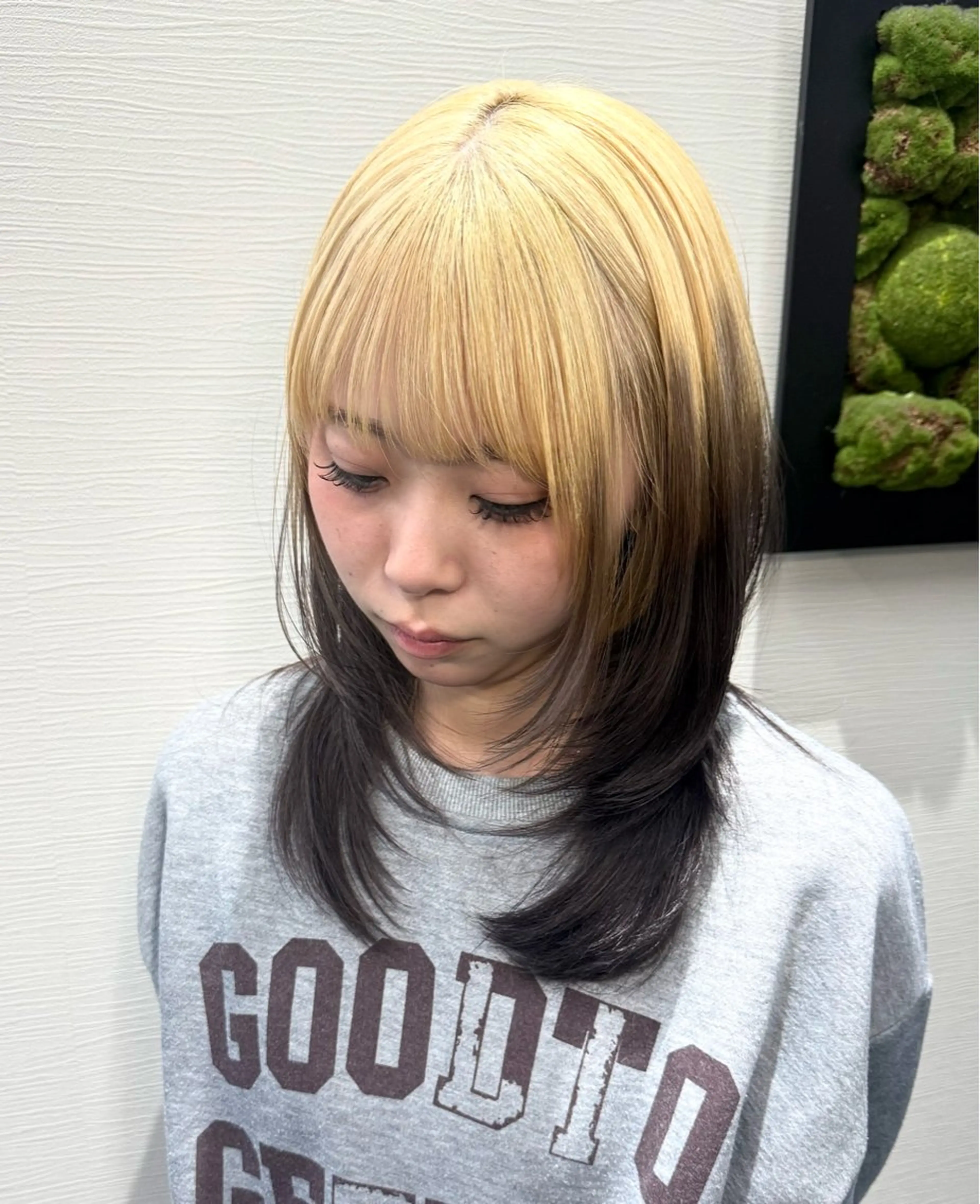 ミディアム カット ヘアカラー トリートメント 秋山 輝星のヘアスタイル