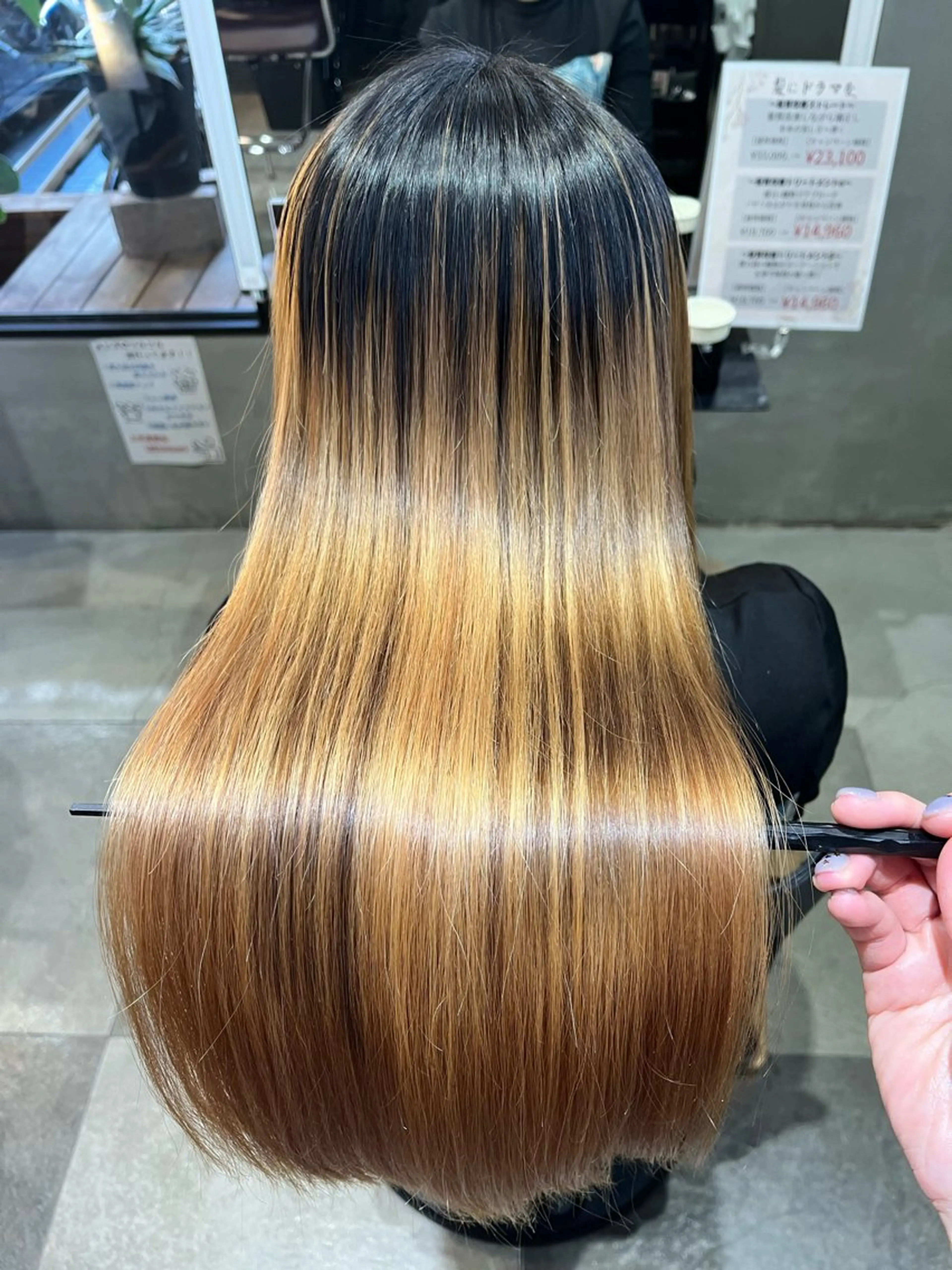 ロング パーマ 髪質改善 縮毛矯正 カット 縮毛矯正 トリートメント 縮毛矯正/髪質改善/ ハイトーン/Makoのヘアスタイル