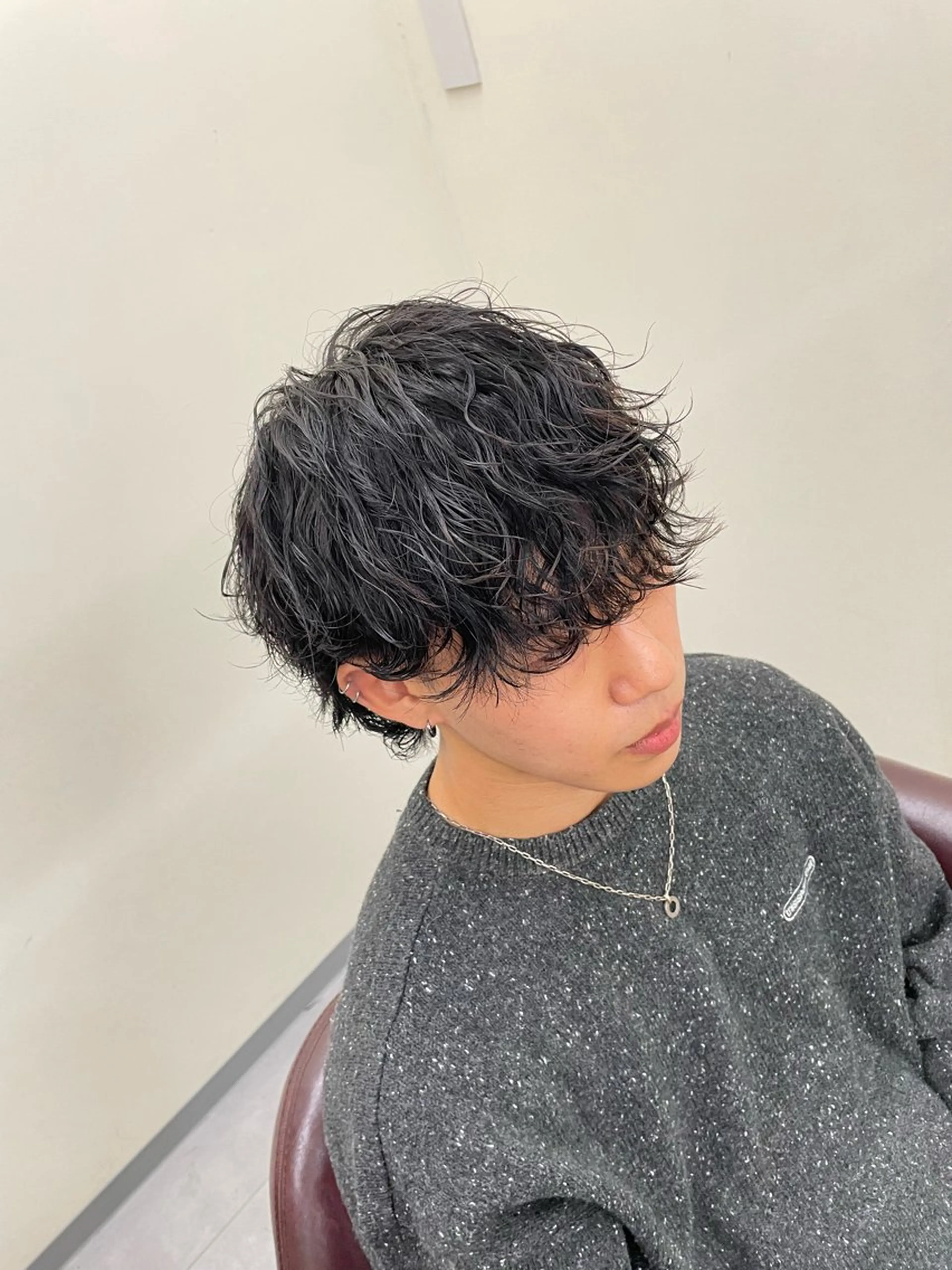 パーマ メンズ カット パーマ 大阪美容師 井上智博のヘアスタイル
