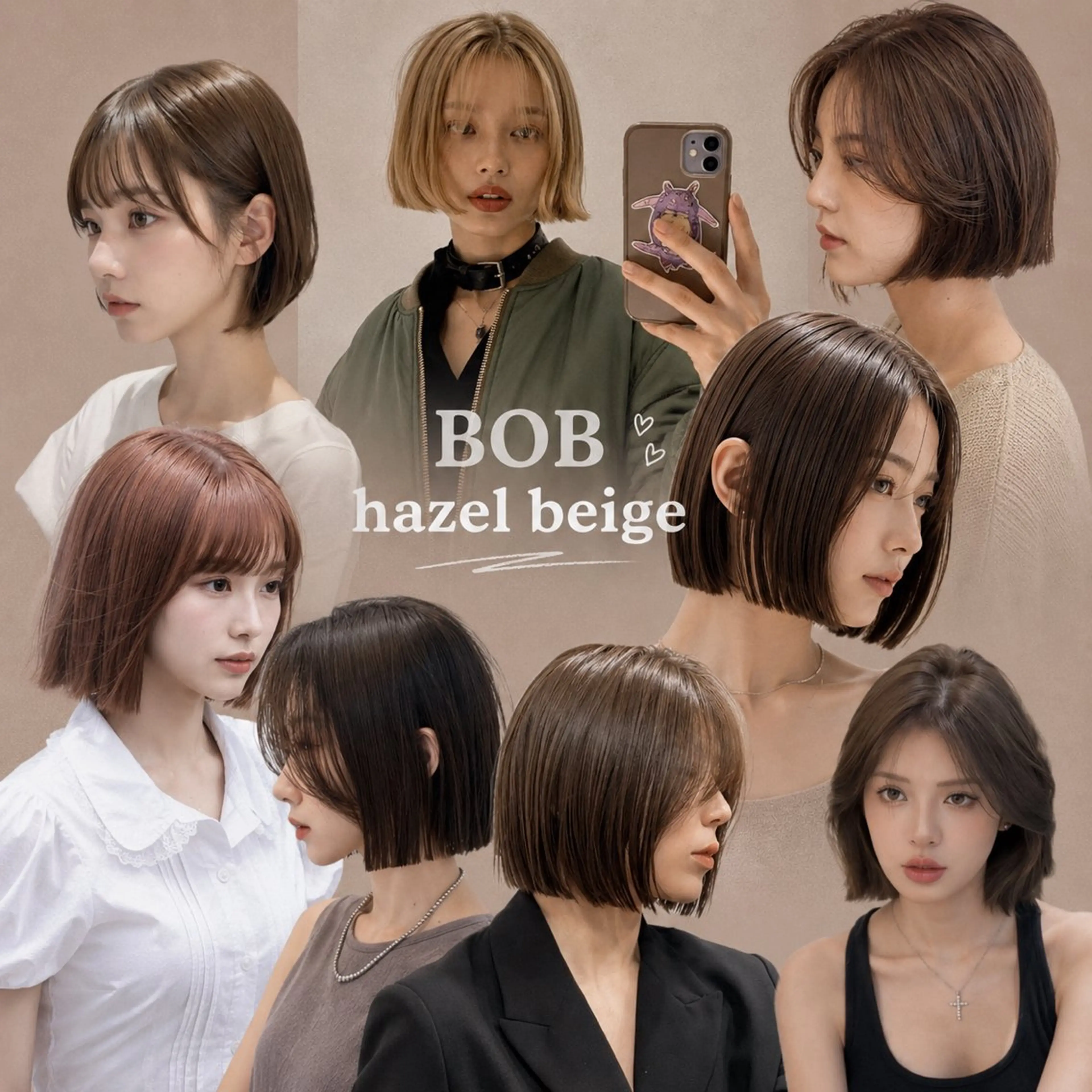 ショート ボブ／艶カラー ❣️マナミのヘアスタイル