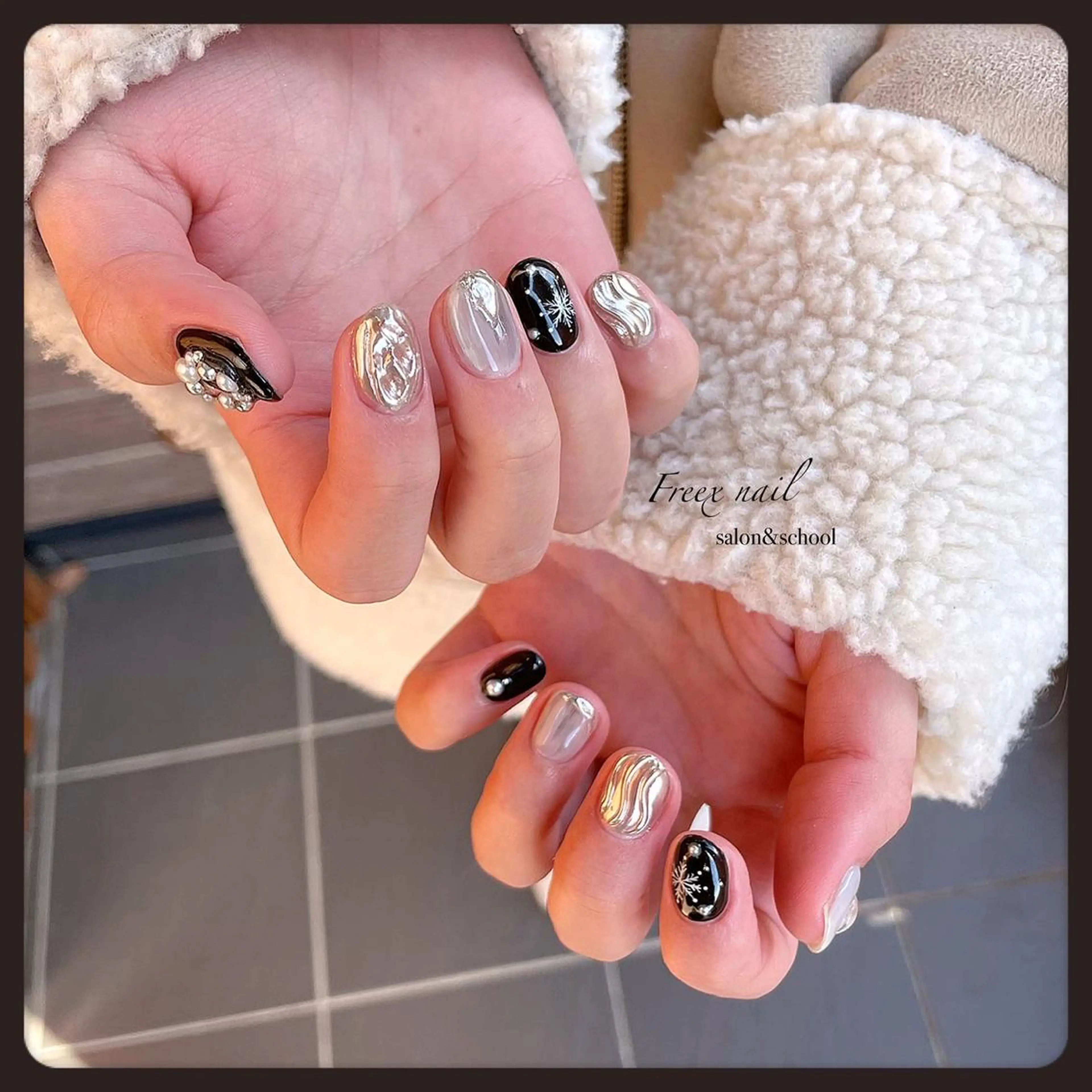 ネイル 成人式 持ち込み ハンドネイル ハンドケア freex nail /ニュアンス/個性派のネイルデザイン