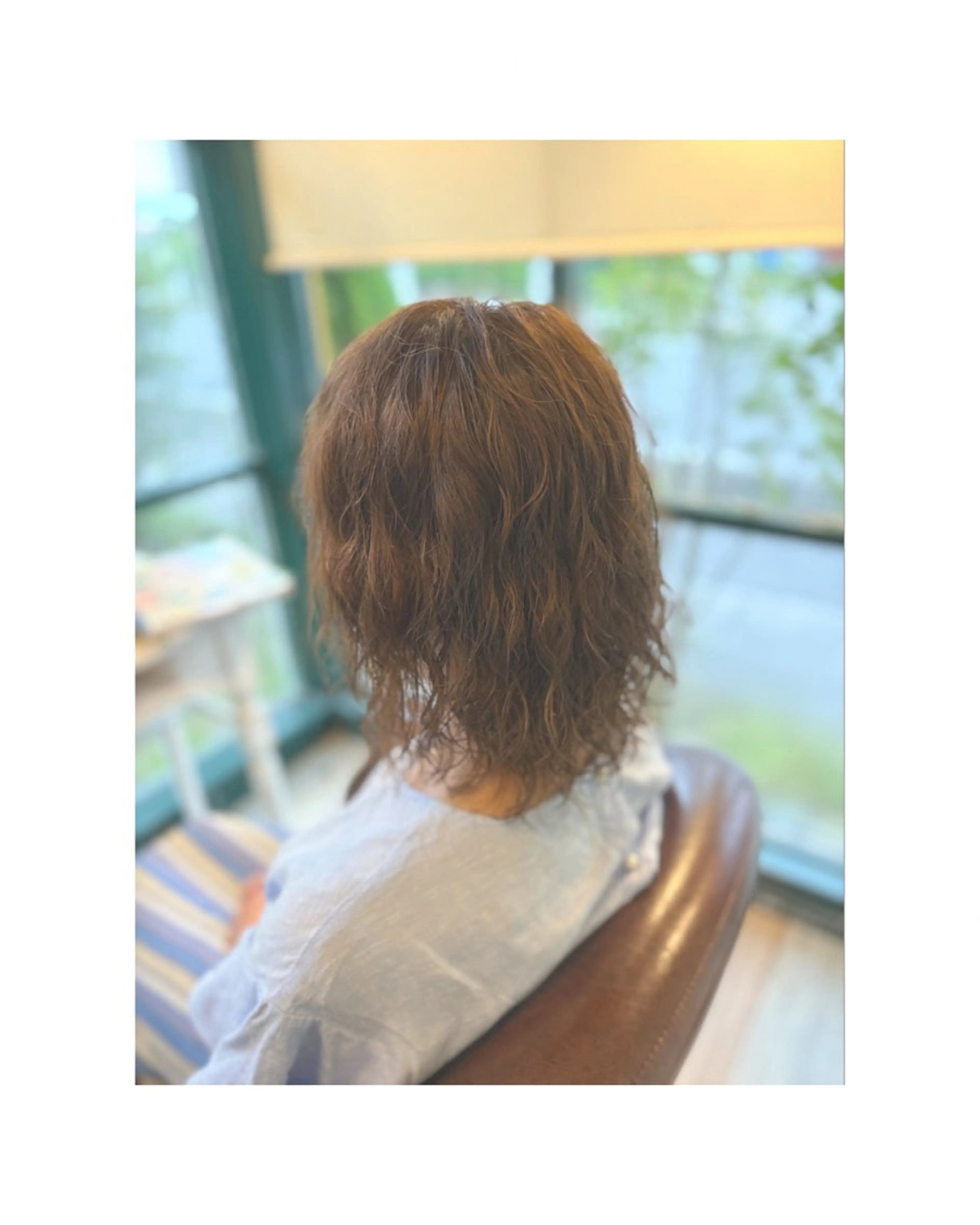 ミディアム ボブレイヤー ミディアムパーマ ボブ レイヤーカット カット パーマ 似合わせ/大人 スタイル/yukiのヘアスタイル