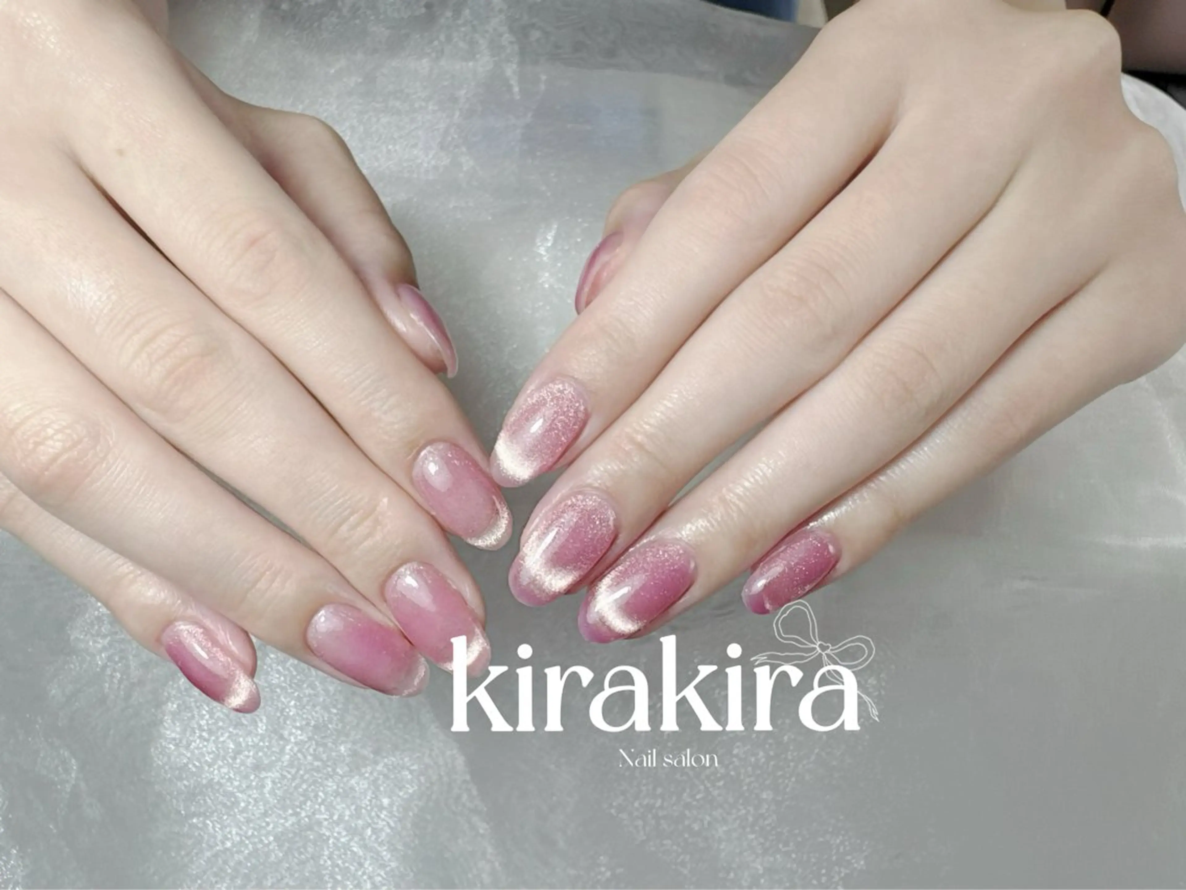 ネイル ブルー フラッシュネイル フットネイル フレンチネイル グラデーション Kirakira Nail salonのネイルデザイン