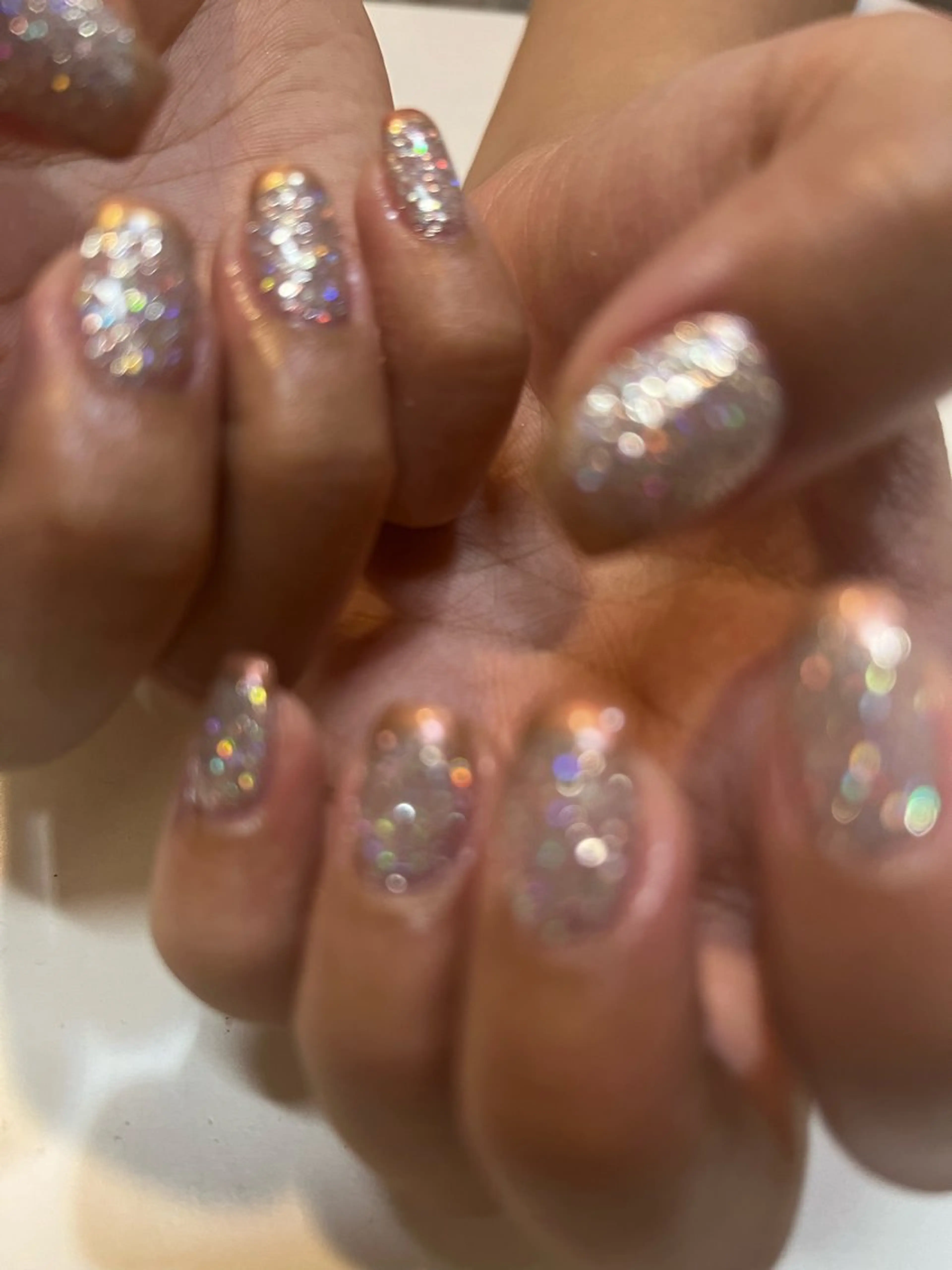 ネイル フレンチネイル ラメ(グリッター) ミラーネイル rio nailのネイルデザイン