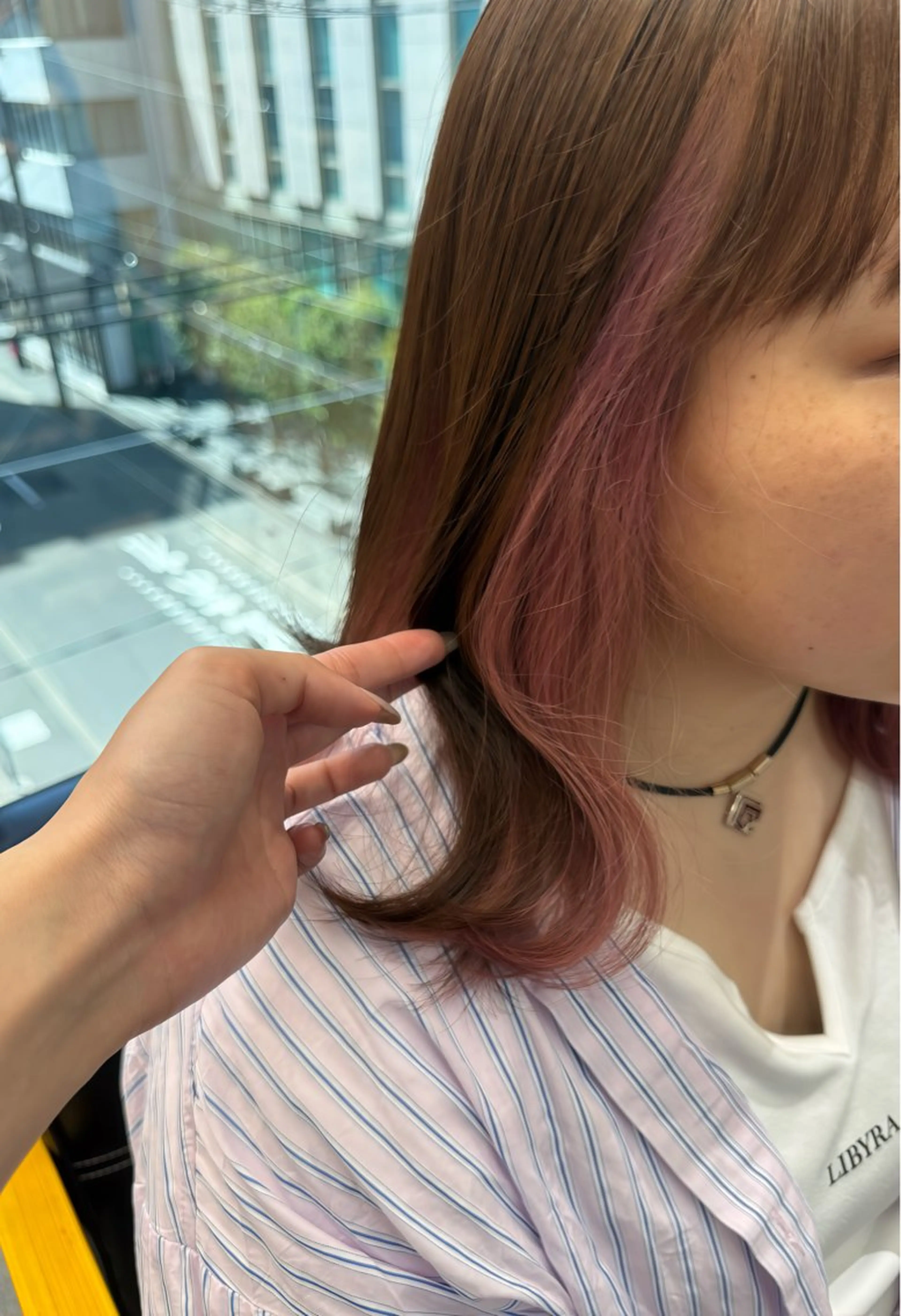 ミディアム ヘアカラー GiseL 博多 ほのかのヘアスタイル