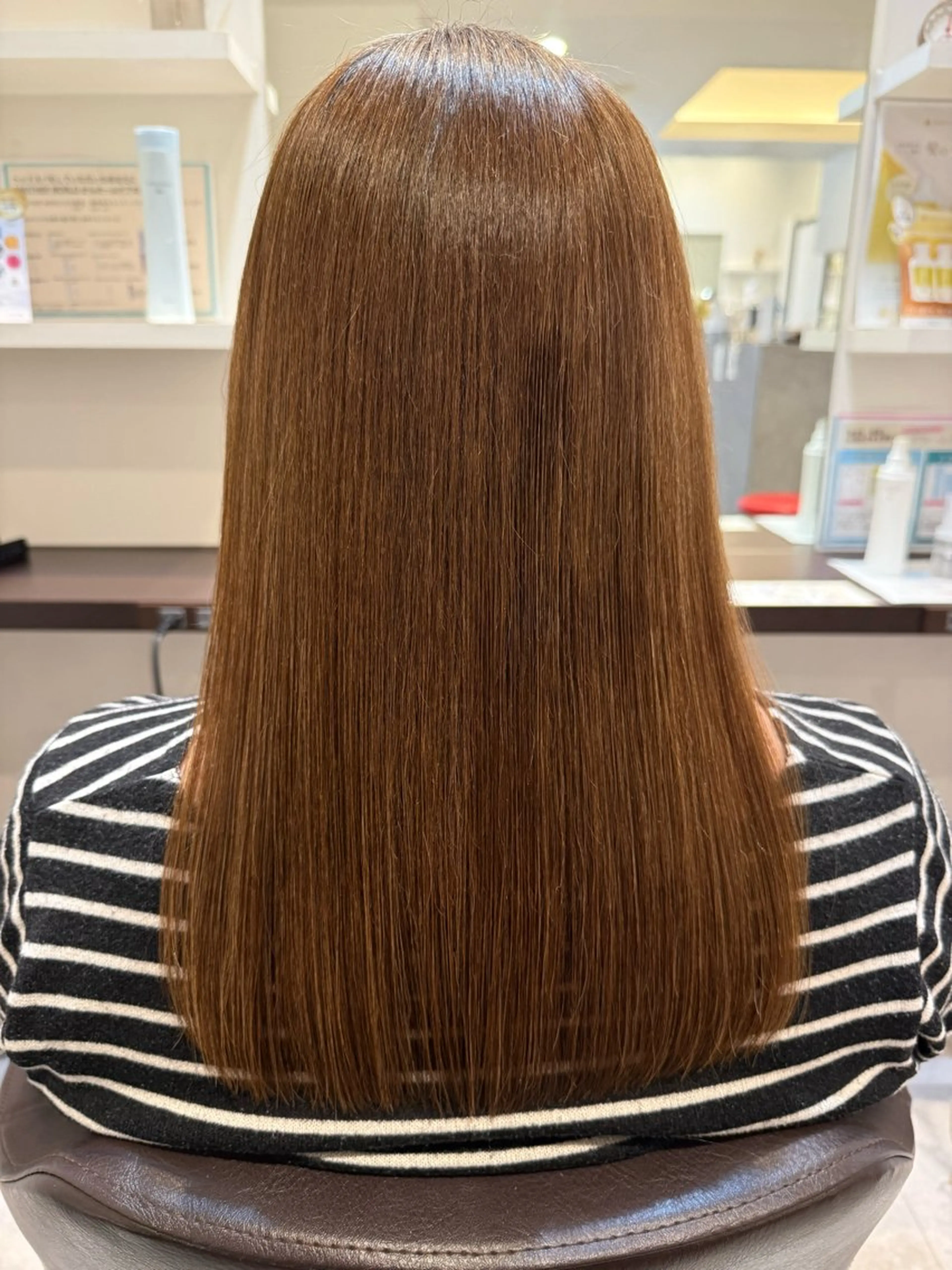ミディアム 縮毛矯正 田中 拓人のヘアスタイル