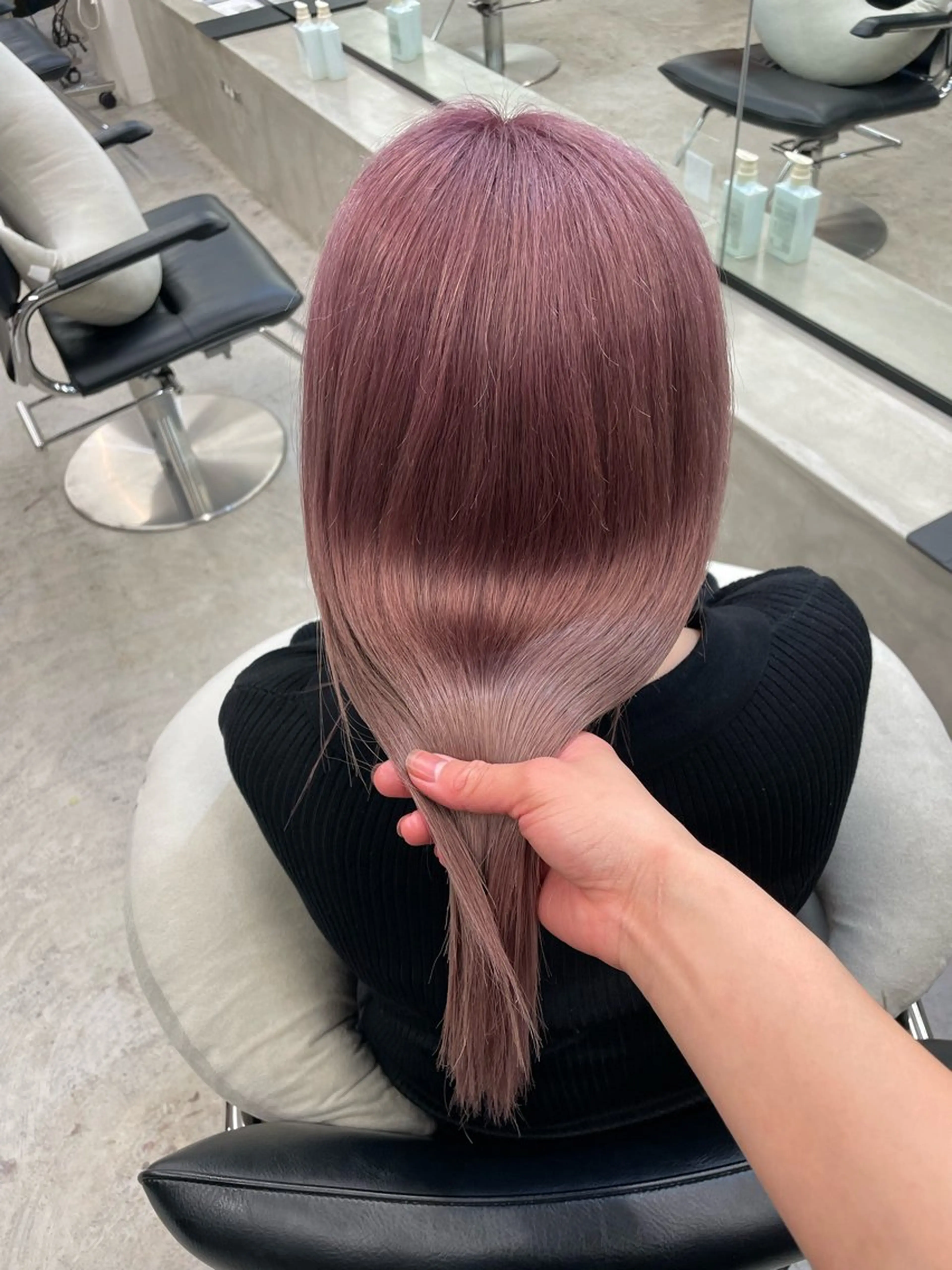 セミロング カラー エクステ/大人可愛い カラー🩷RINAのヘアスタイル