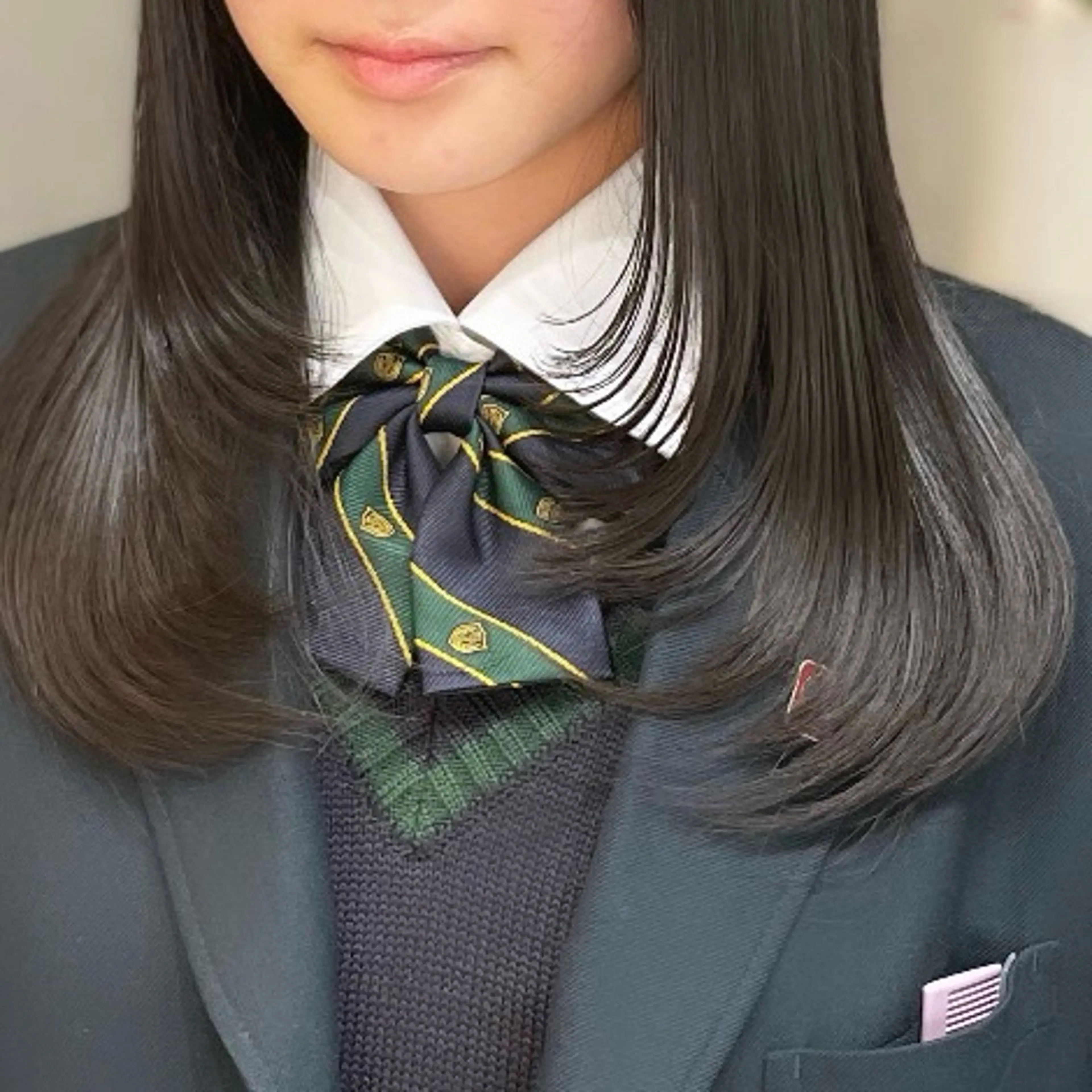 セミロング レイヤーカット カット Rui/透明感カラー 暖色/レイヤーカットのヘアスタイル