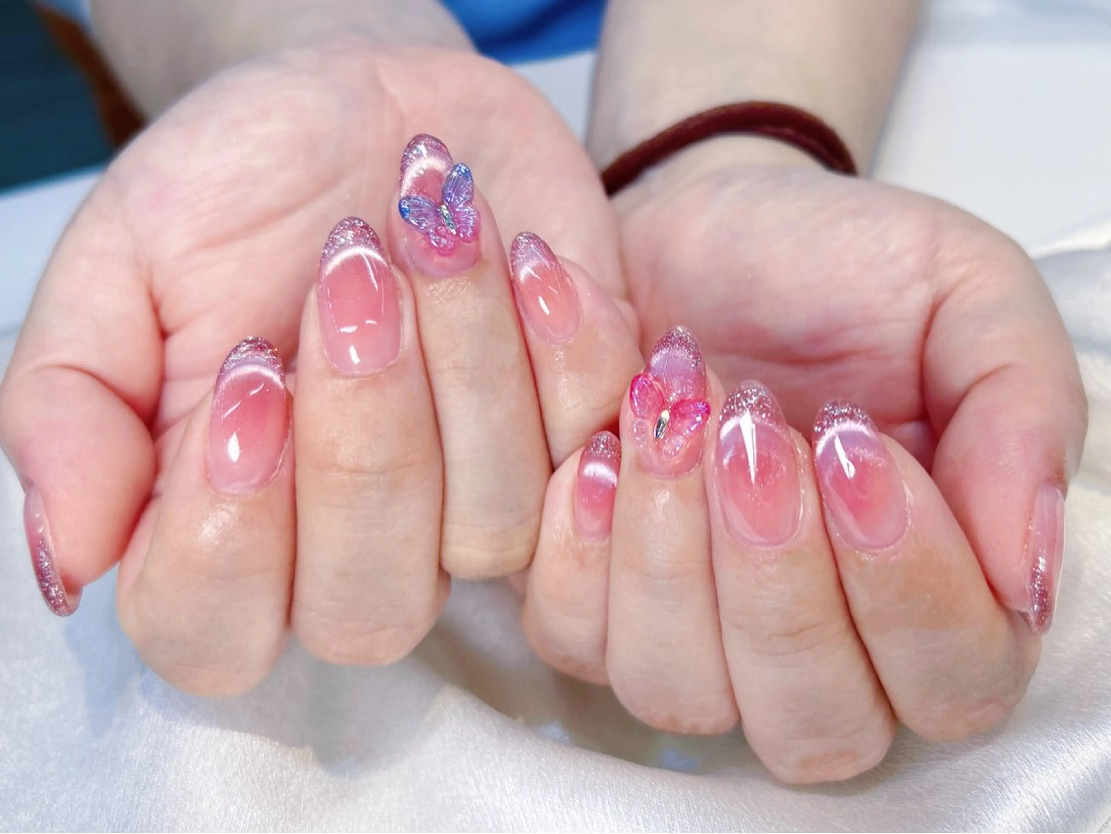 ネイル アートネイル べっ甲ネイル チークネイル 長さ出し フットネイル ハンドネイル ラッキーネイルサロン 西川口東口店のネイルデザイン