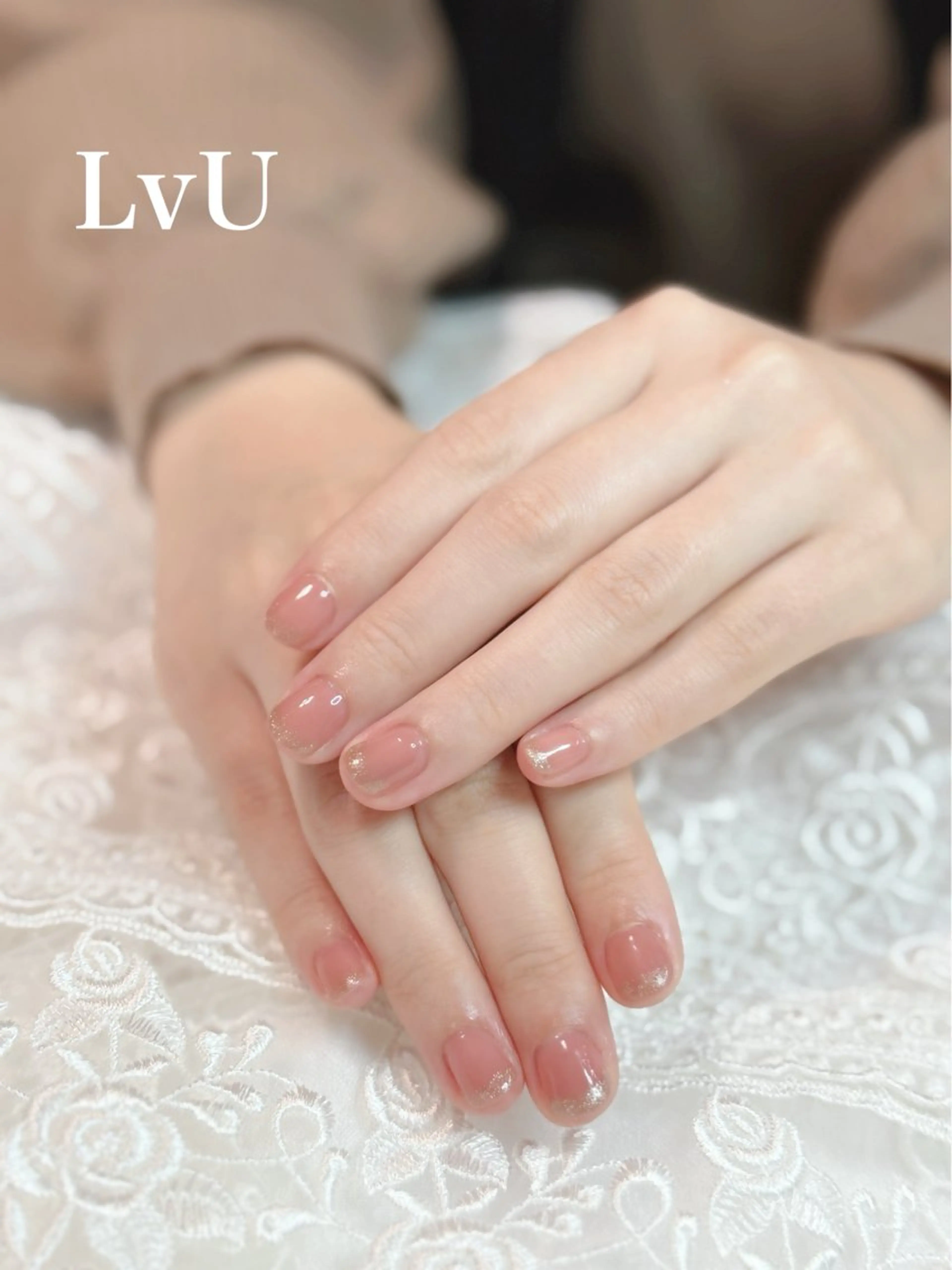 ネイル グラデーション ラメ(グリッター) ラメグラデーション LvU(ラブユー) Asayamaのネイルデザイン