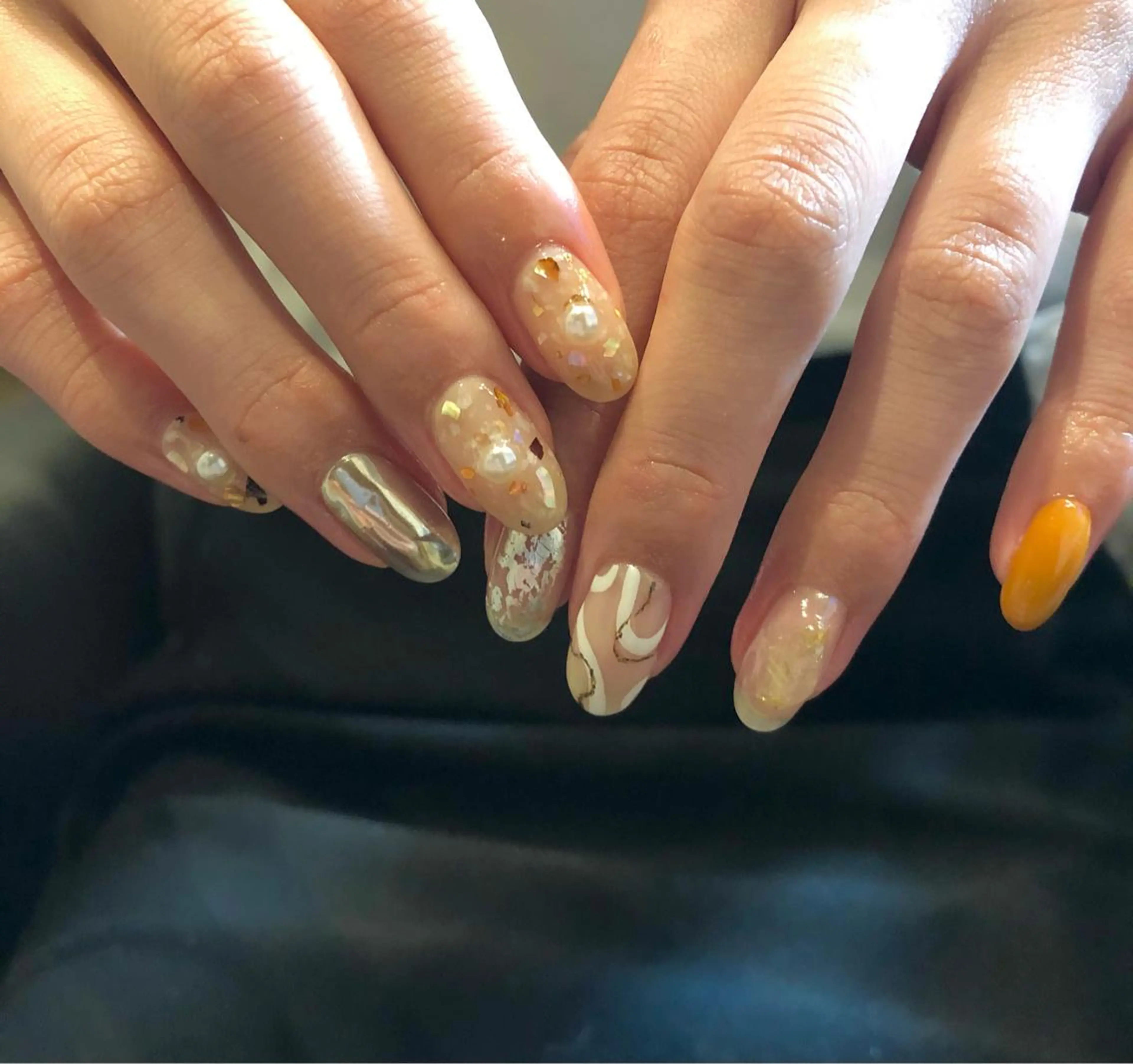 ネイル パラあり！フィルイン 美フォルムのネイルデザイン