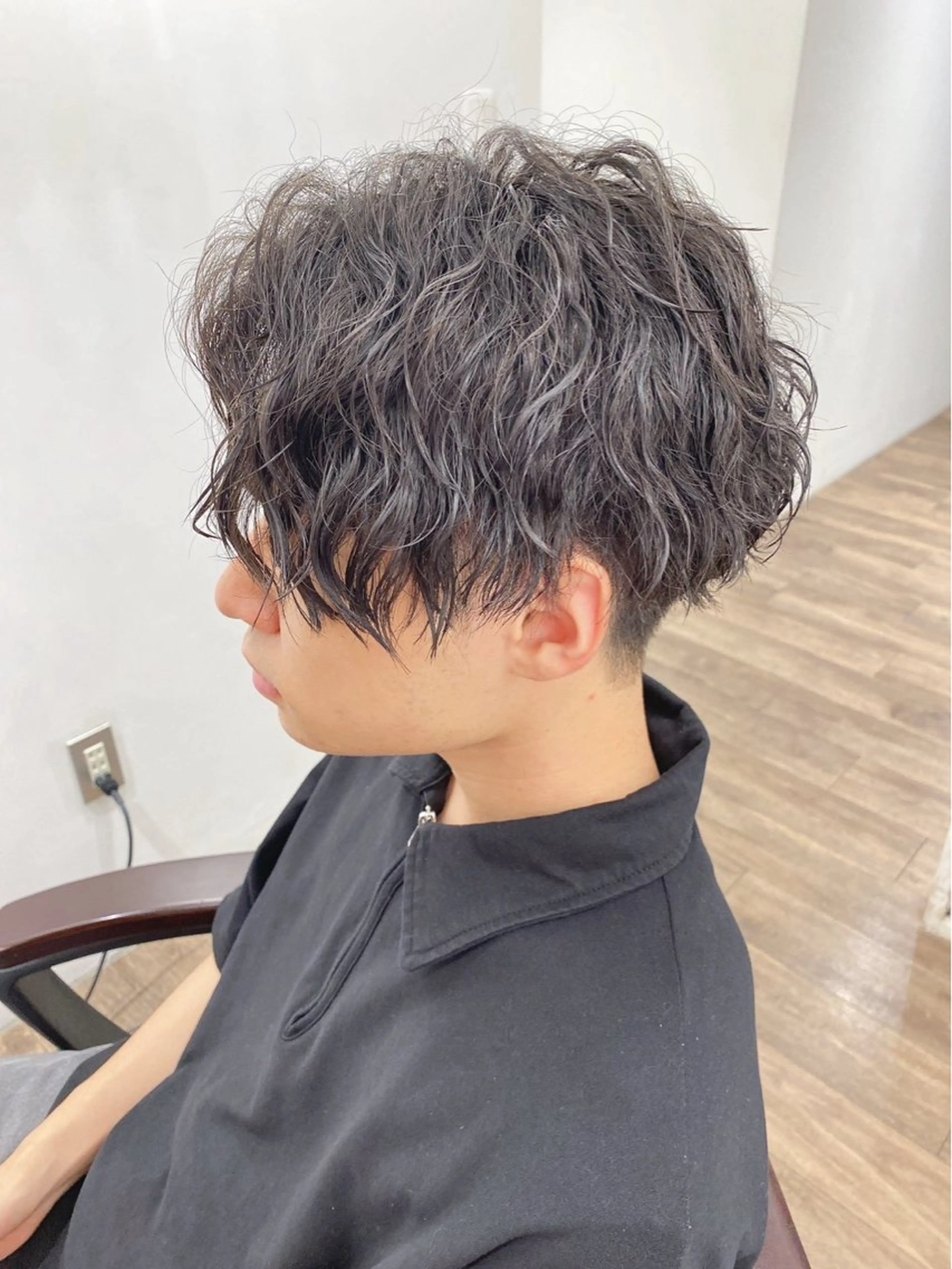 ショート パーマ メンズ カット パーマ GO TODAY SHAiRE SALON 横須賀所属・ハイライト⭐️上野 高広のヘアスタイル