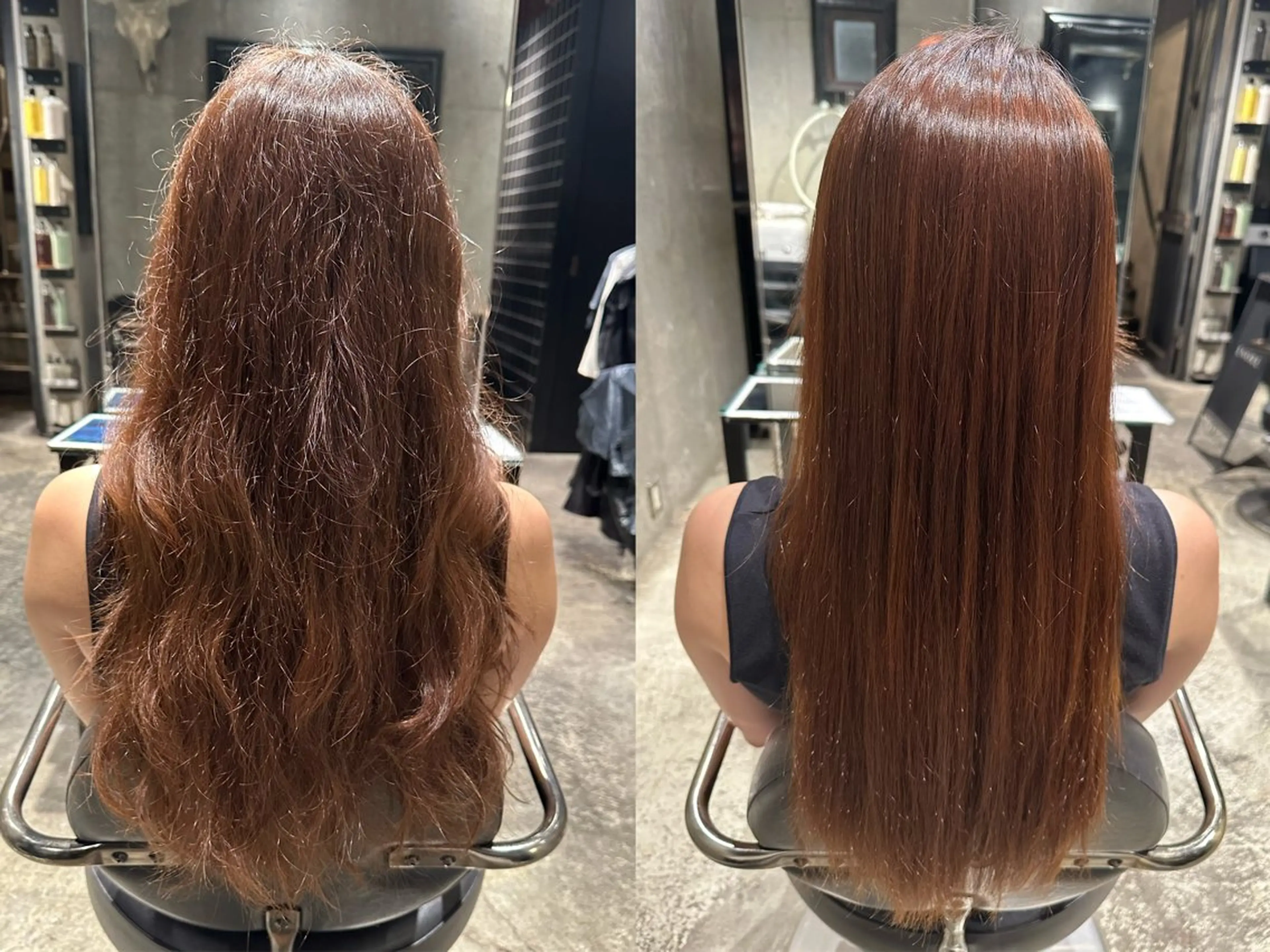 【✨サラサラ髪✨️】弱酸性縮毛矯正＋髪質改善トリートメントの写真