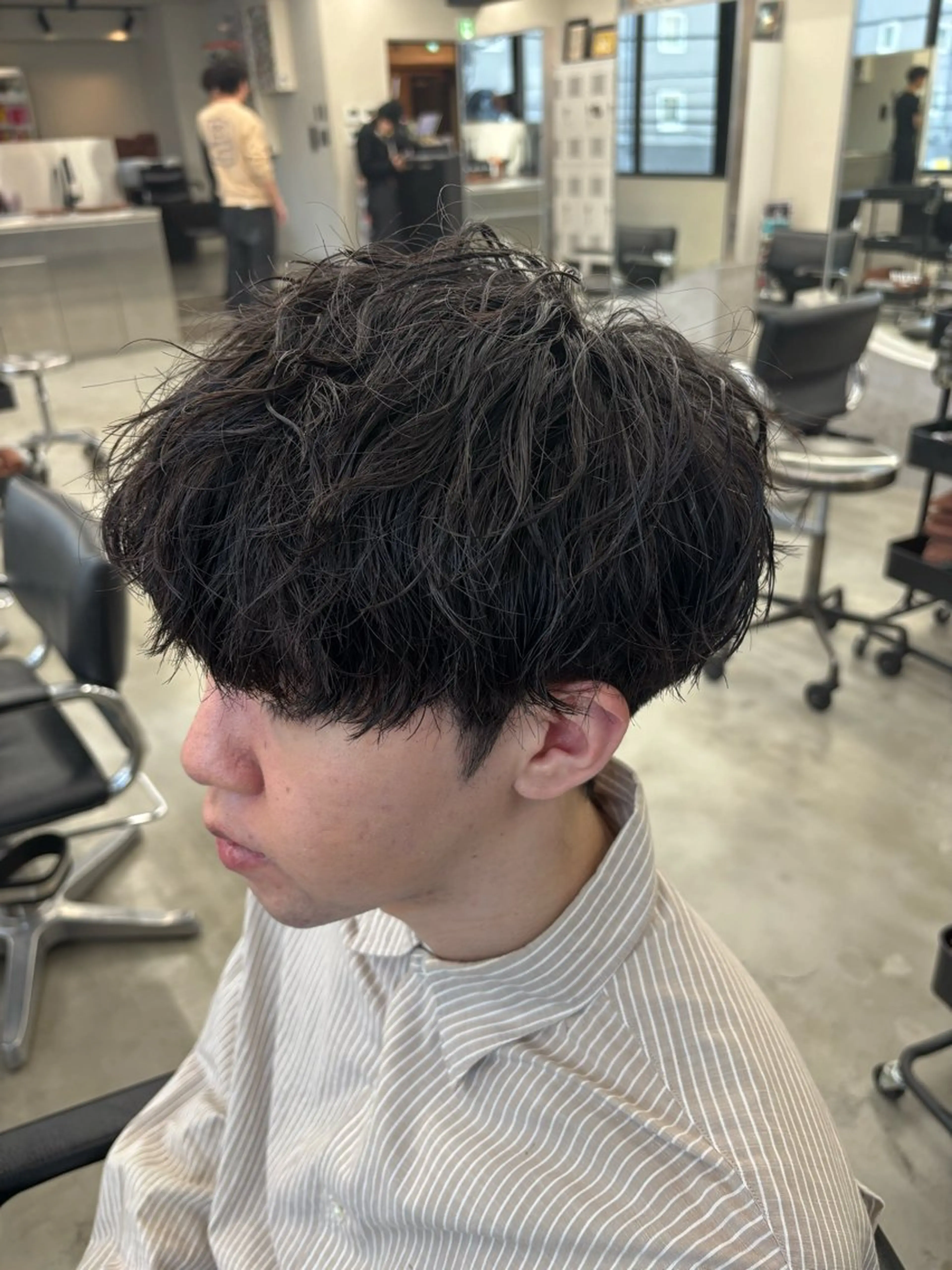 パーマ メンズ センターパート メンズ韓国風 マッシュ メンズパーマ ツーブロック 横浜メンズパーマ/ シャドウ/ショウゴのヘアスタイル