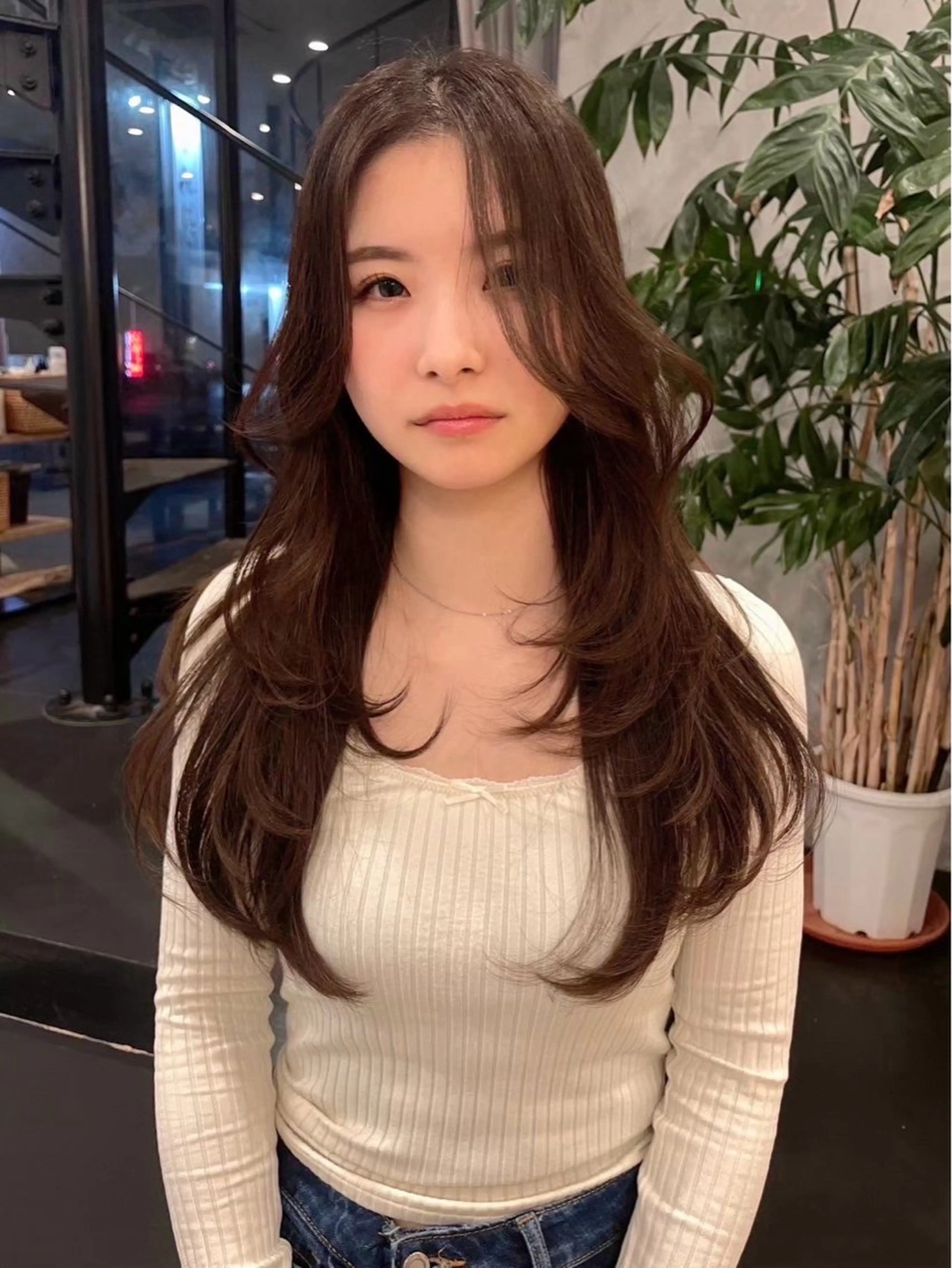 ロング 草野ゆずき⌇縮毛矯正 ⌇Wカラー⌇レイヤーのヘアスタイル